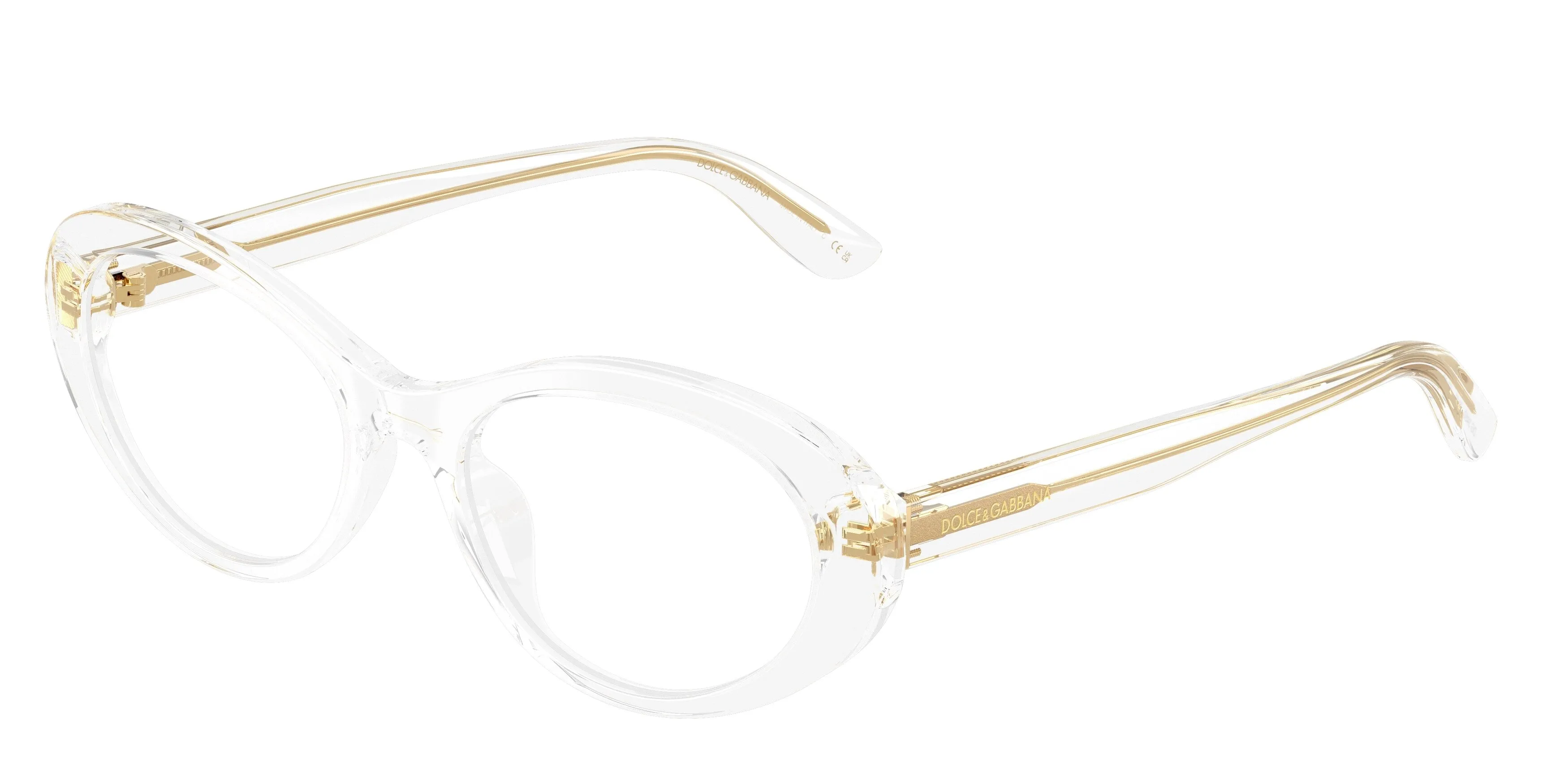 Dolce & Gabbana DG3450 3133 Montature da vista Acetato Trasparente Trasparente Rotonda Normale - immagine 1