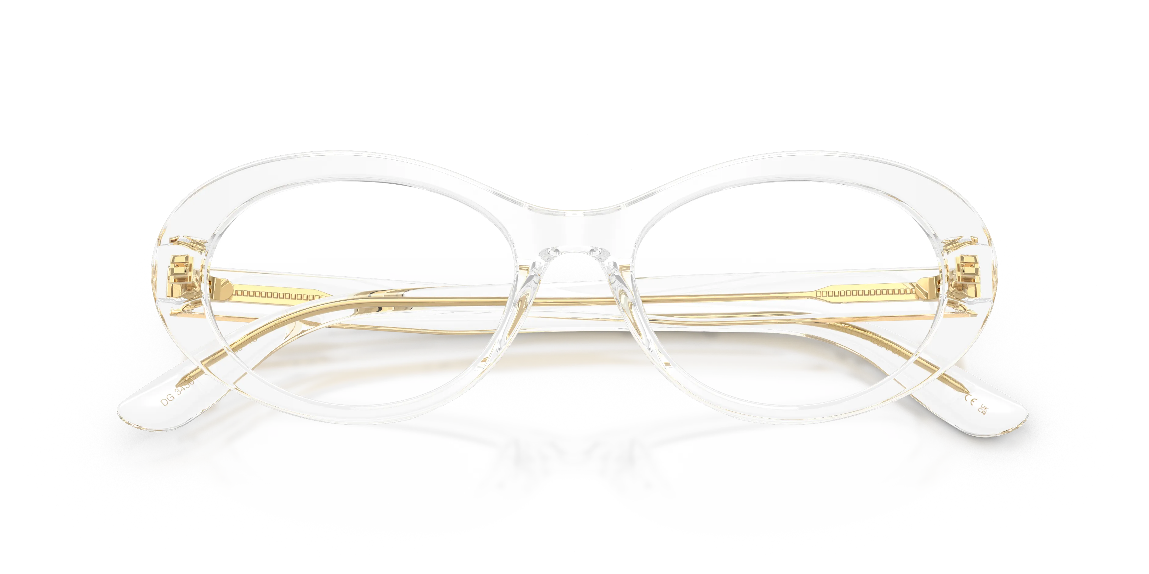 Dolce & Gabbana DG3450 3133 Montature da vista Acetato Trasparente Trasparente Rotonda Normale - immagine 2