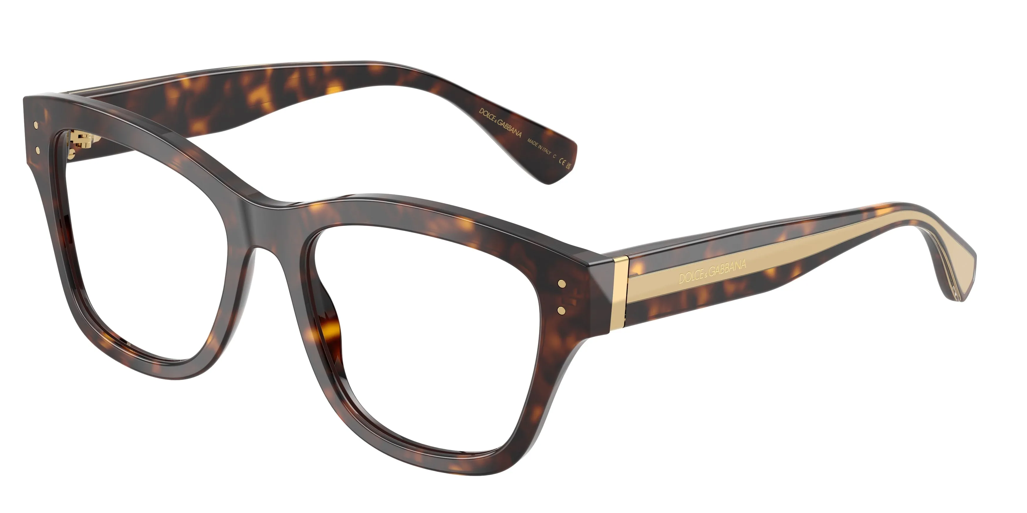 Dolce & Gabbana DG3449 502 Montature da vista Acetato Tartaruga Trasparente Squadrata Normale - immagine 1