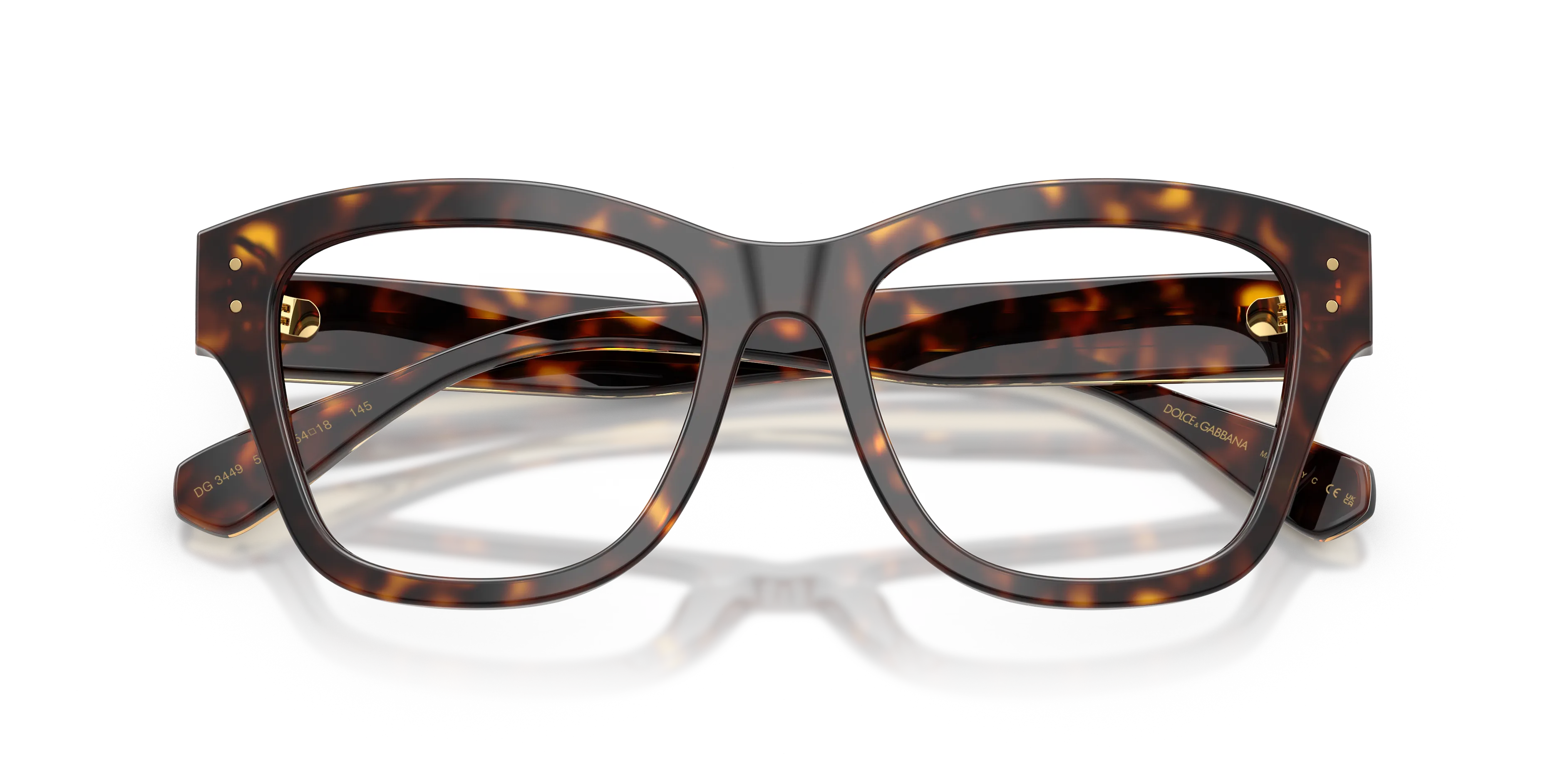 Dolce & Gabbana DG3449 502 Montature da vista Acetato Tartaruga Trasparente Squadrata Normale - immagine 2