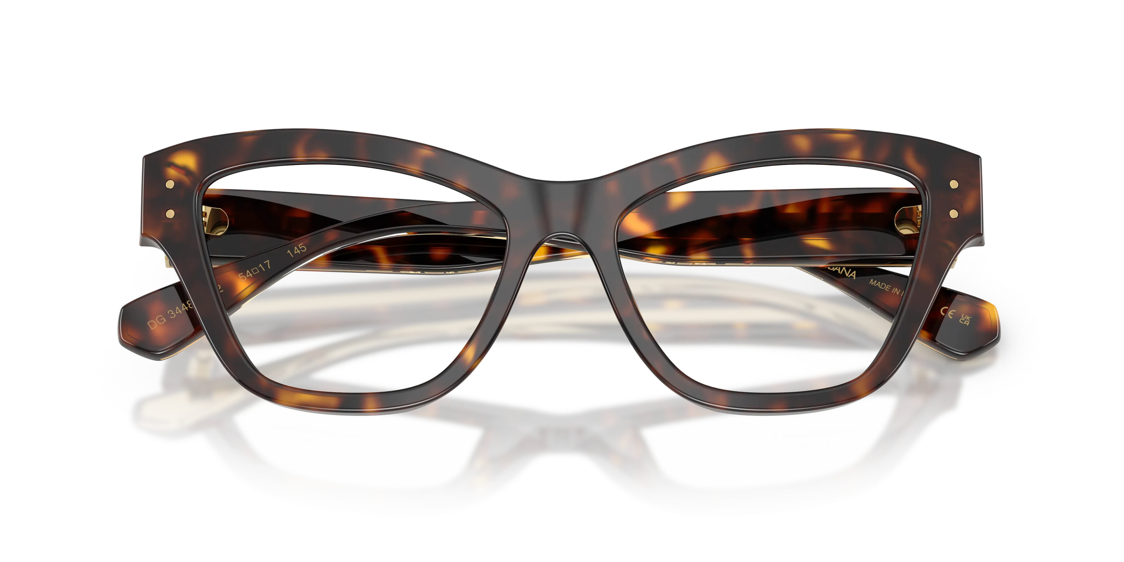 Dolce & Gabbana DG3448 3502 Montature da vista Acetato Verde Trasparente Cat Eye Normale - immagine 2