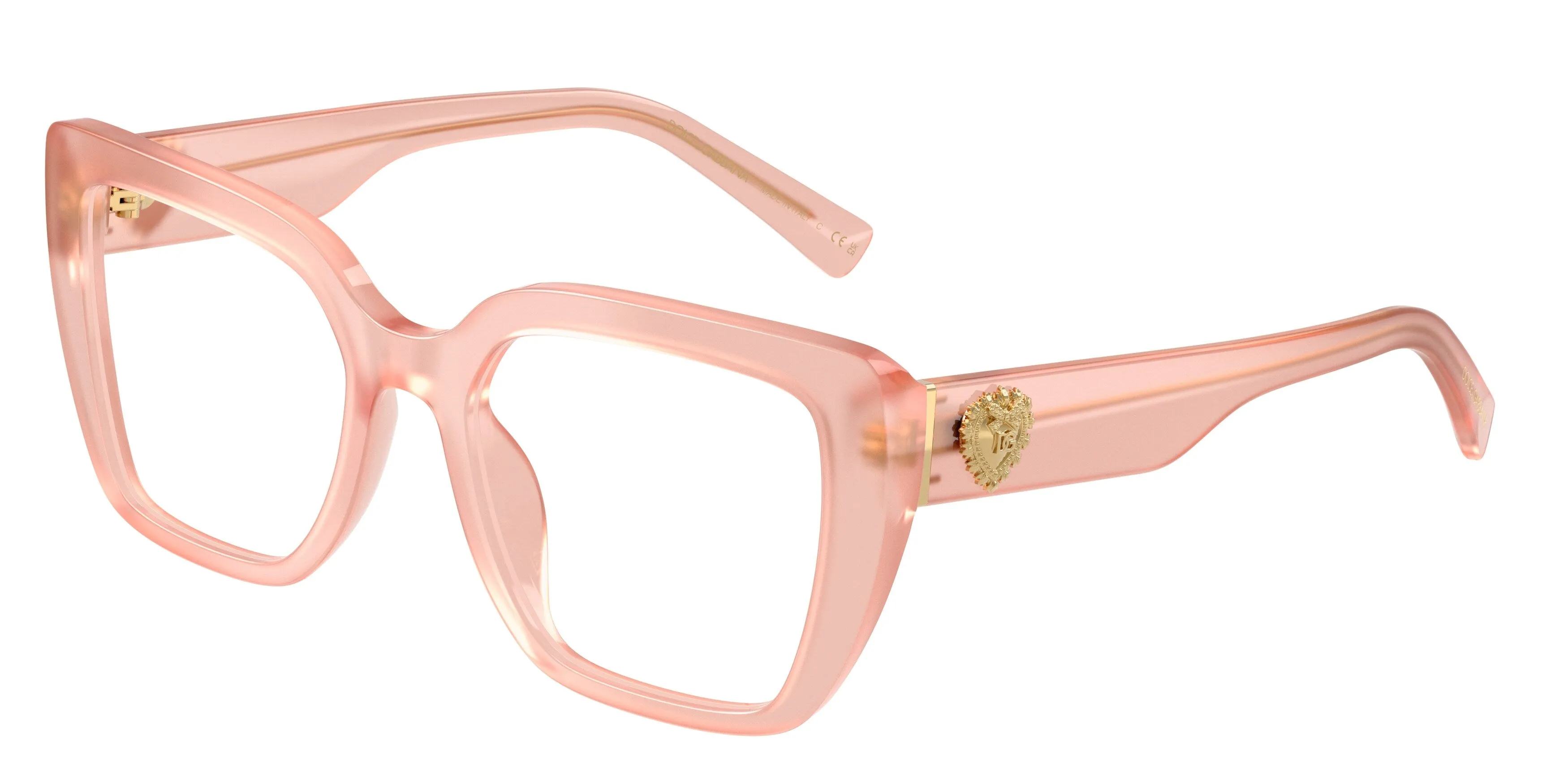 Dolce & Gabbana DG3441 3384 Montature da vista Acetato Rosa Trasparente Squadrata Normale - immagine 1
