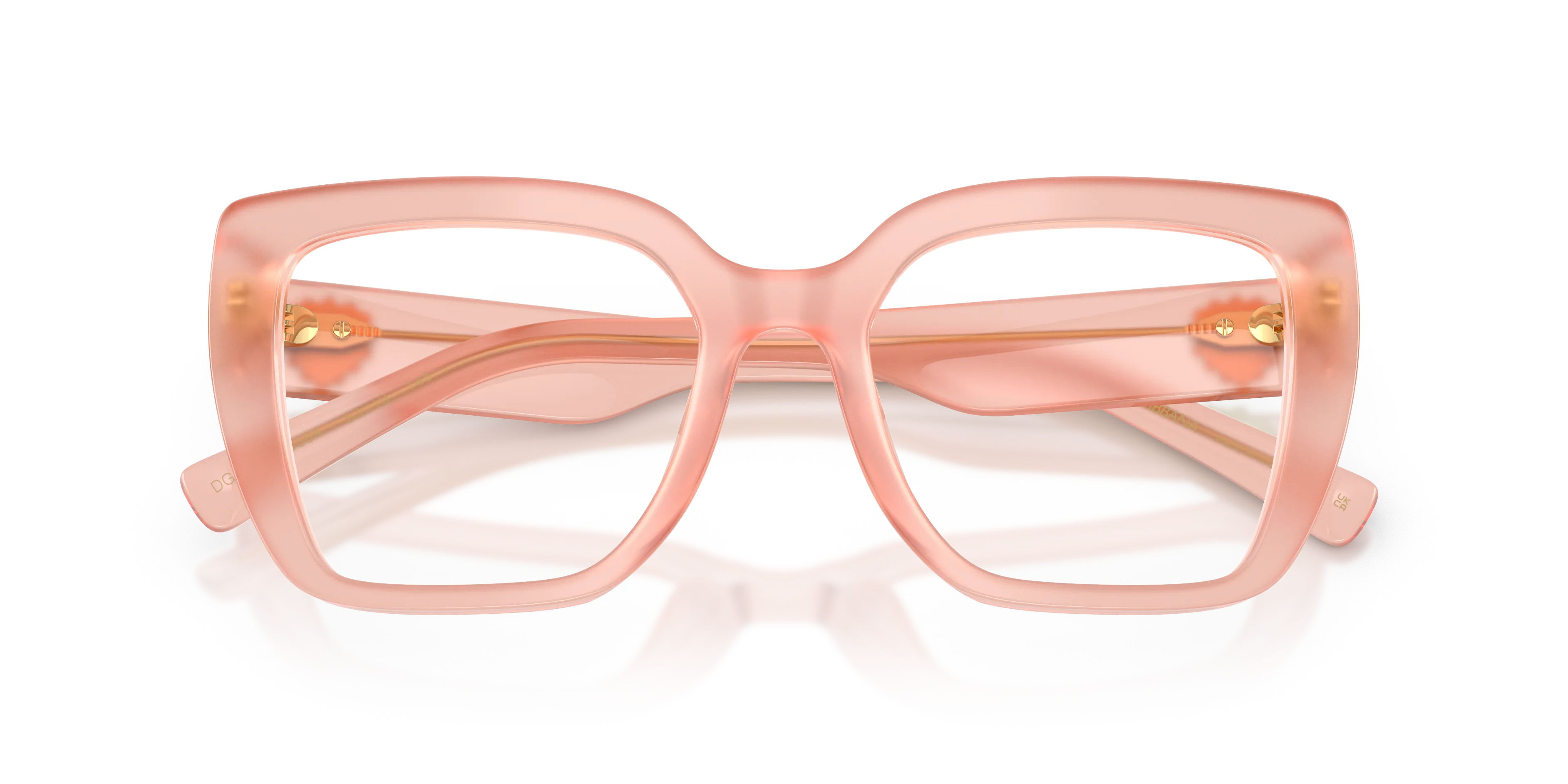 Dolce & Gabbana DG3441 3384 Montature da vista Acetato Rosa Trasparente Squadrata Normale - immagine 2