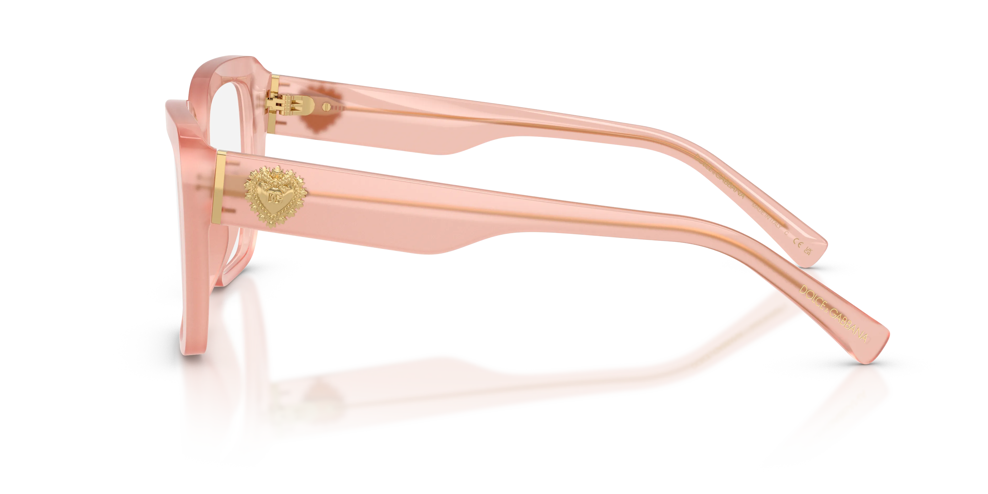 Dolce & Gabbana DG3441 3384 Montature da vista Acetato Rosa Trasparente Squadrata Normale - immagine 4