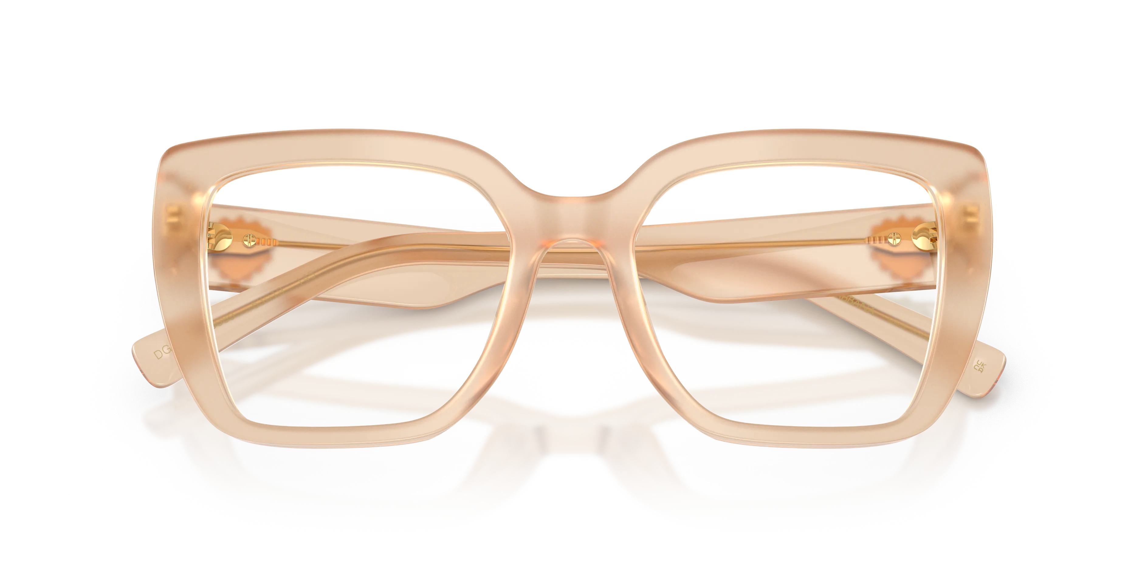 Dolce & Gabbana DG3441 3089 Montature da vista Acetato Marrone Trasparente Squadrata Normale - immagine 2