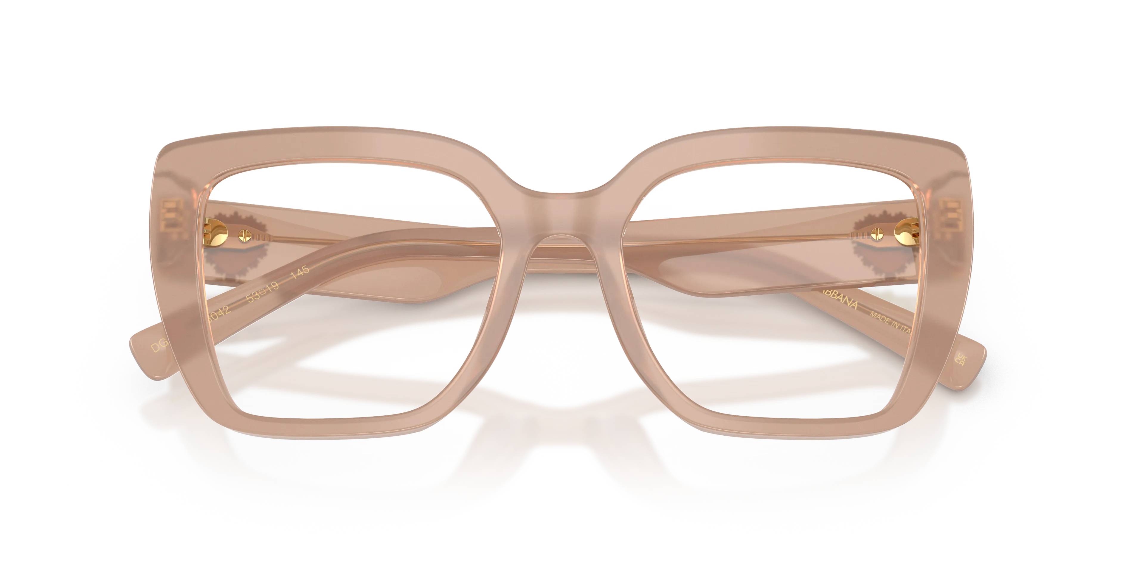Dolce & Gabbana DG3441 3042 Montature da vista Acetato Marrone Trasparente Squadrata Normale - immagine 2