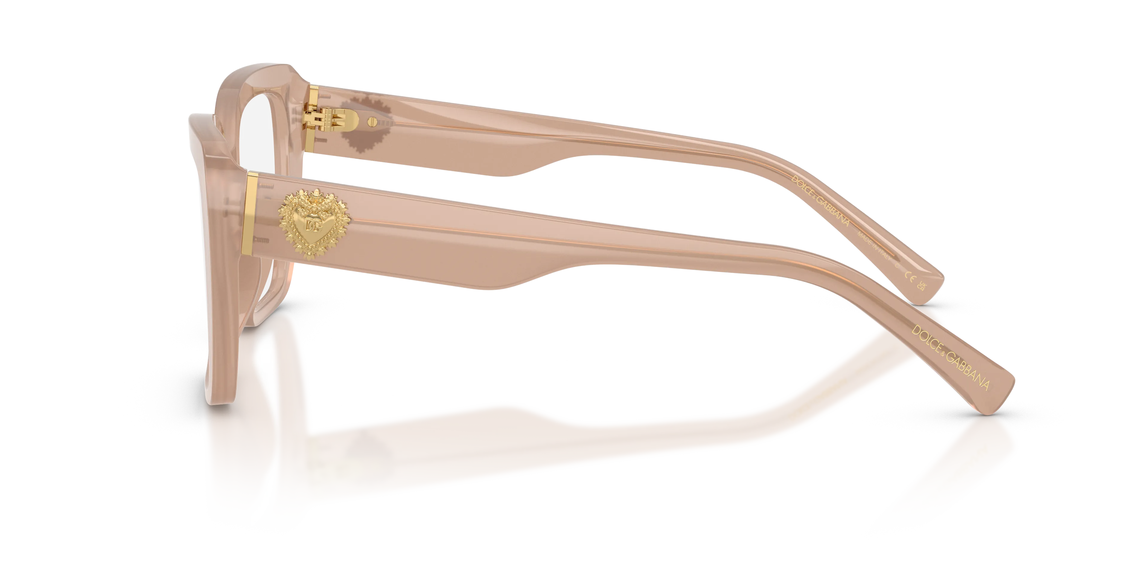 Dolce & Gabbana DG3441 3042 Montature da vista Acetato Marrone Trasparente Squadrata Normale - immagine 4