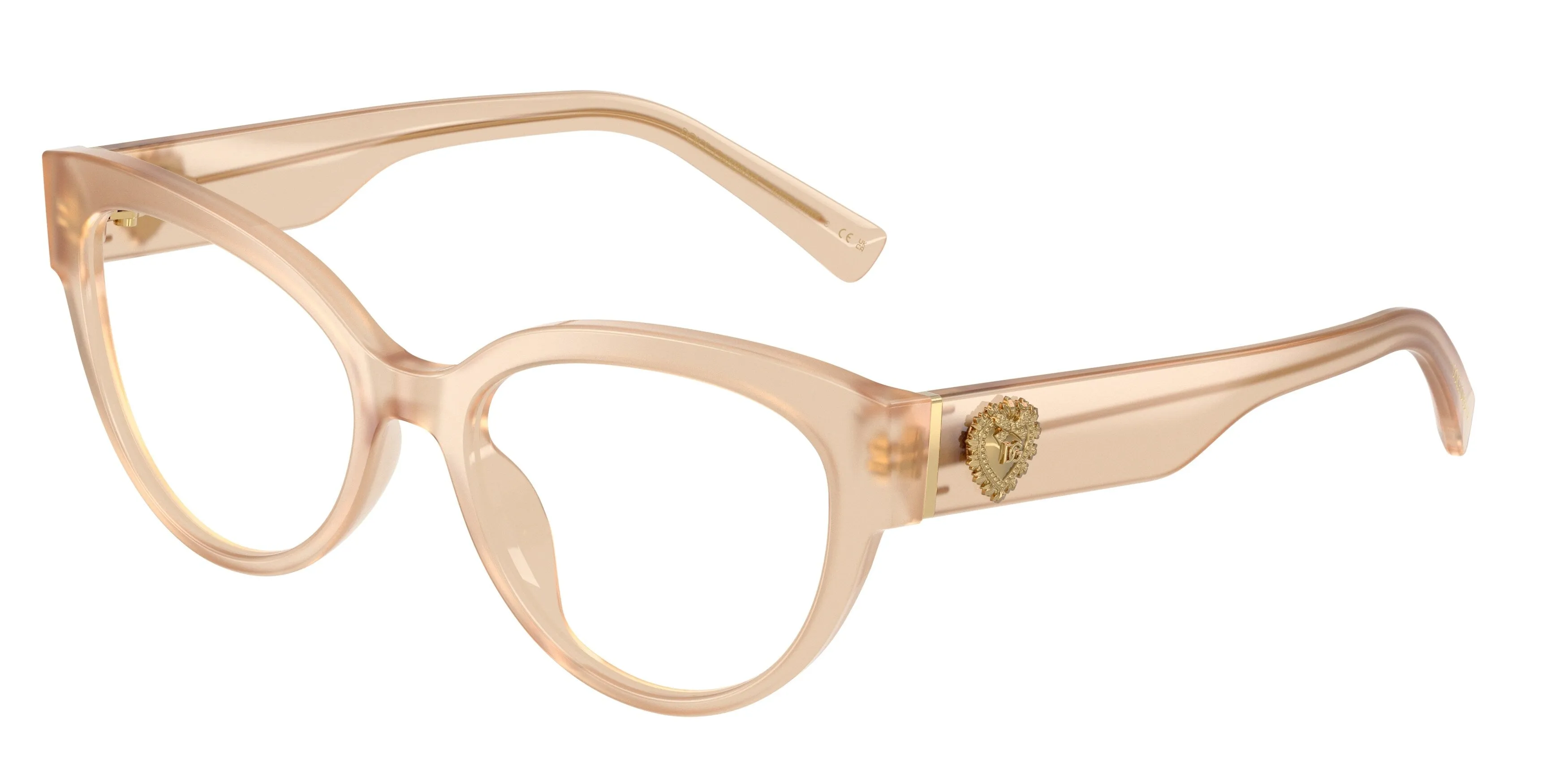 Dolce & Gabbana DG3440 3089 Montature da vista Acetato Marrone Trasparente Cat Eye Normale - immagine 1