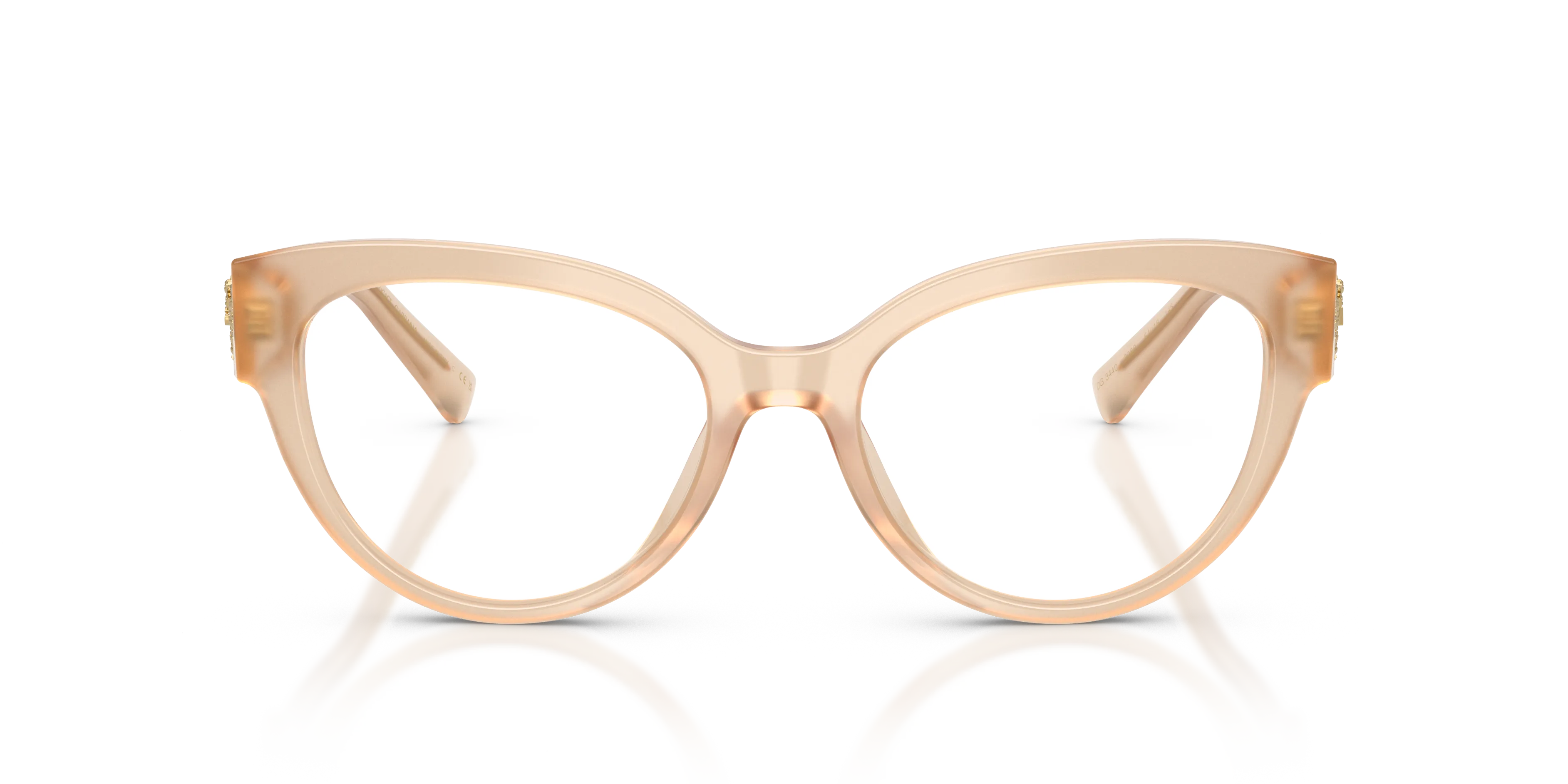 Dolce & Gabbana DG3440 3089 Montature da vista Acetato Marrone Trasparente Cat Eye Normale - immagine 3
