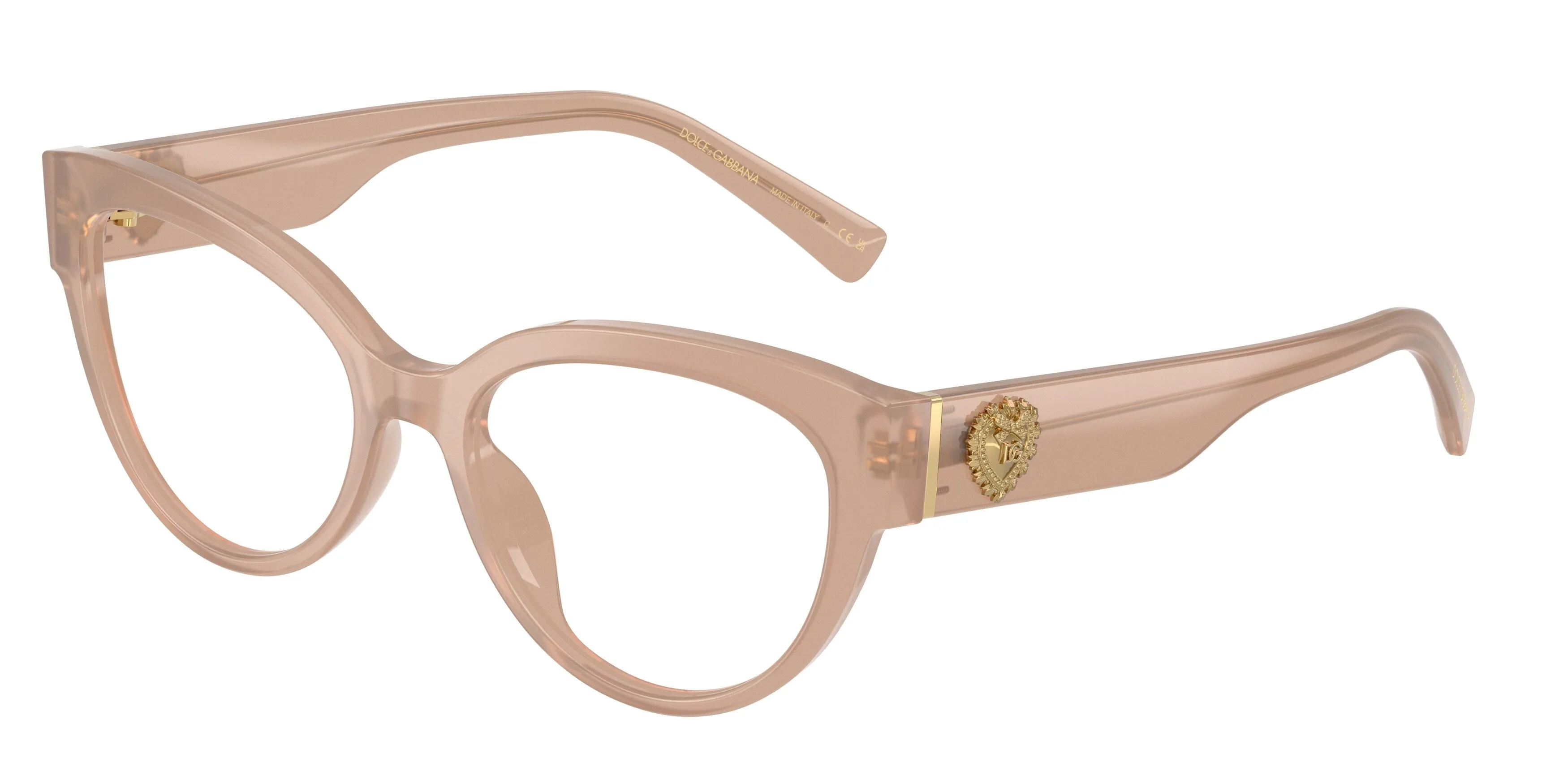 Dolce & Gabbana DG3440 3042 Montature da vista Acetato Marrone Trasparente Cat Eye Normale - immagine 1