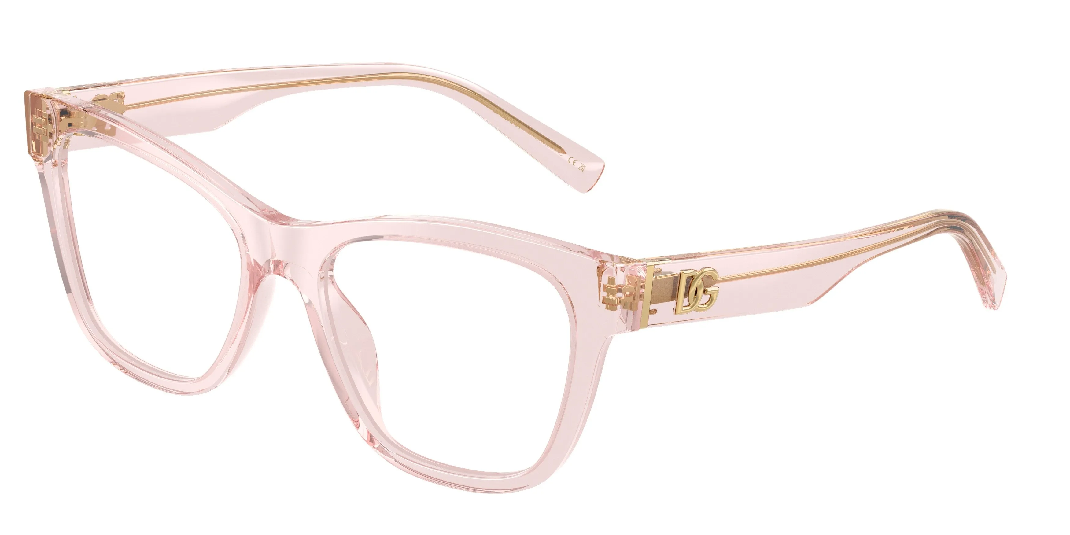 Dolce & Gabbana DG3430 3148 Montature da vista Acetato Rosa Trasparente Squadrata Normale - immagine 1
