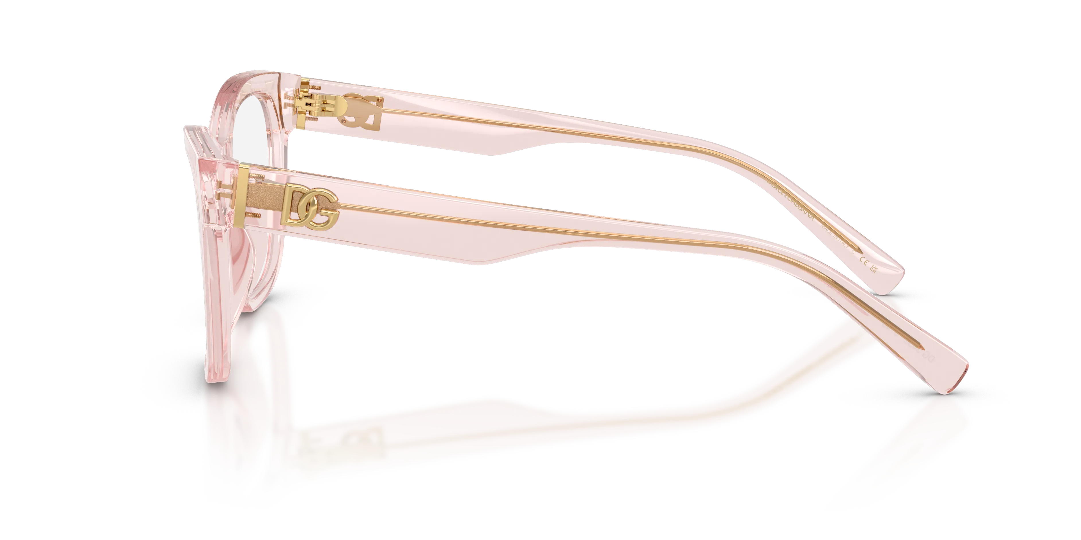 Dolce & Gabbana DG3430 3148 Montature da vista Acetato Rosa Trasparente Squadrata Normale - immagine 4