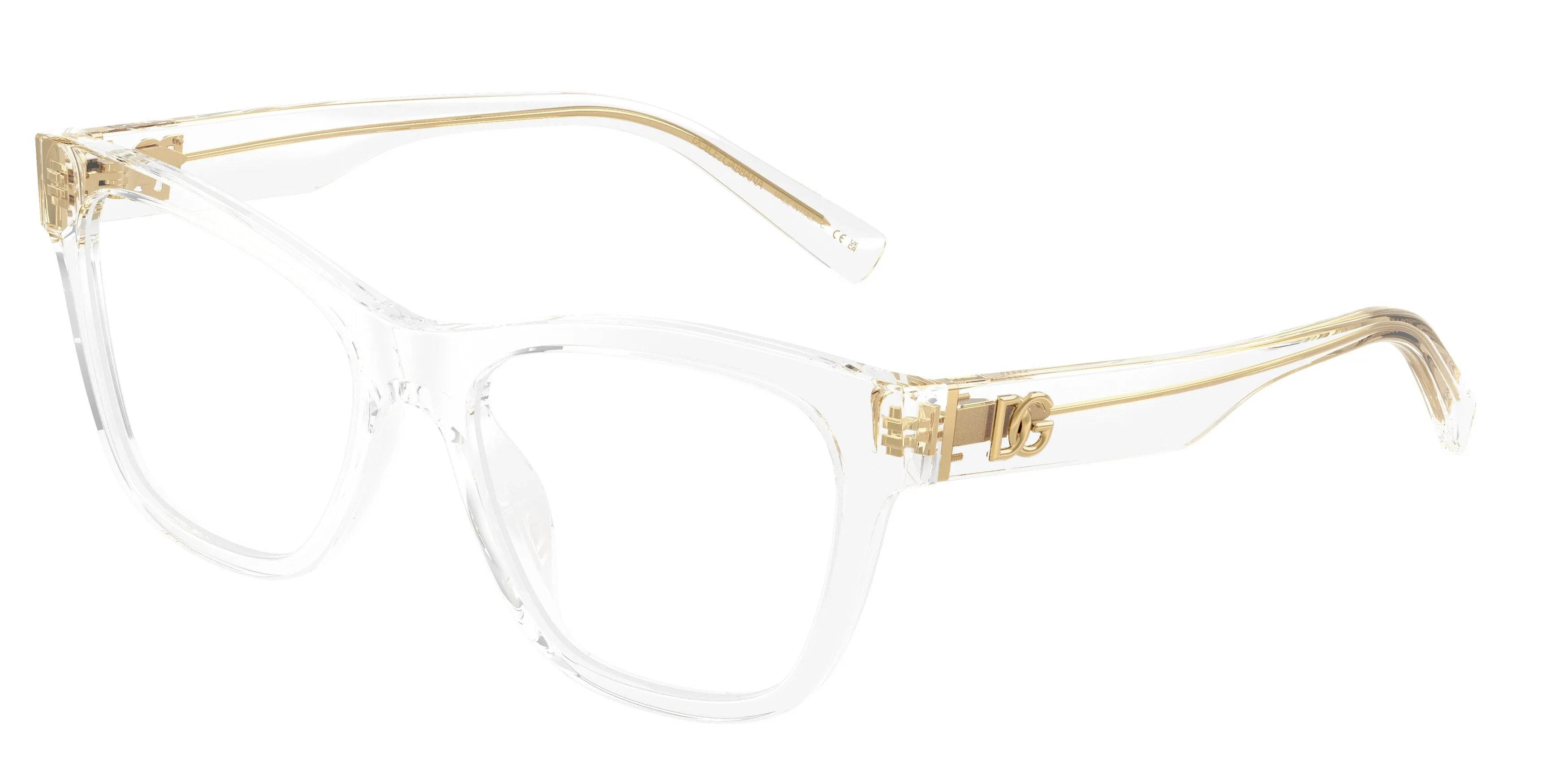 Dolce & Gabbana DG3430 3133 Montature da vista Acetato Trasparente Trasparente Squadrata Normale - immagine 1