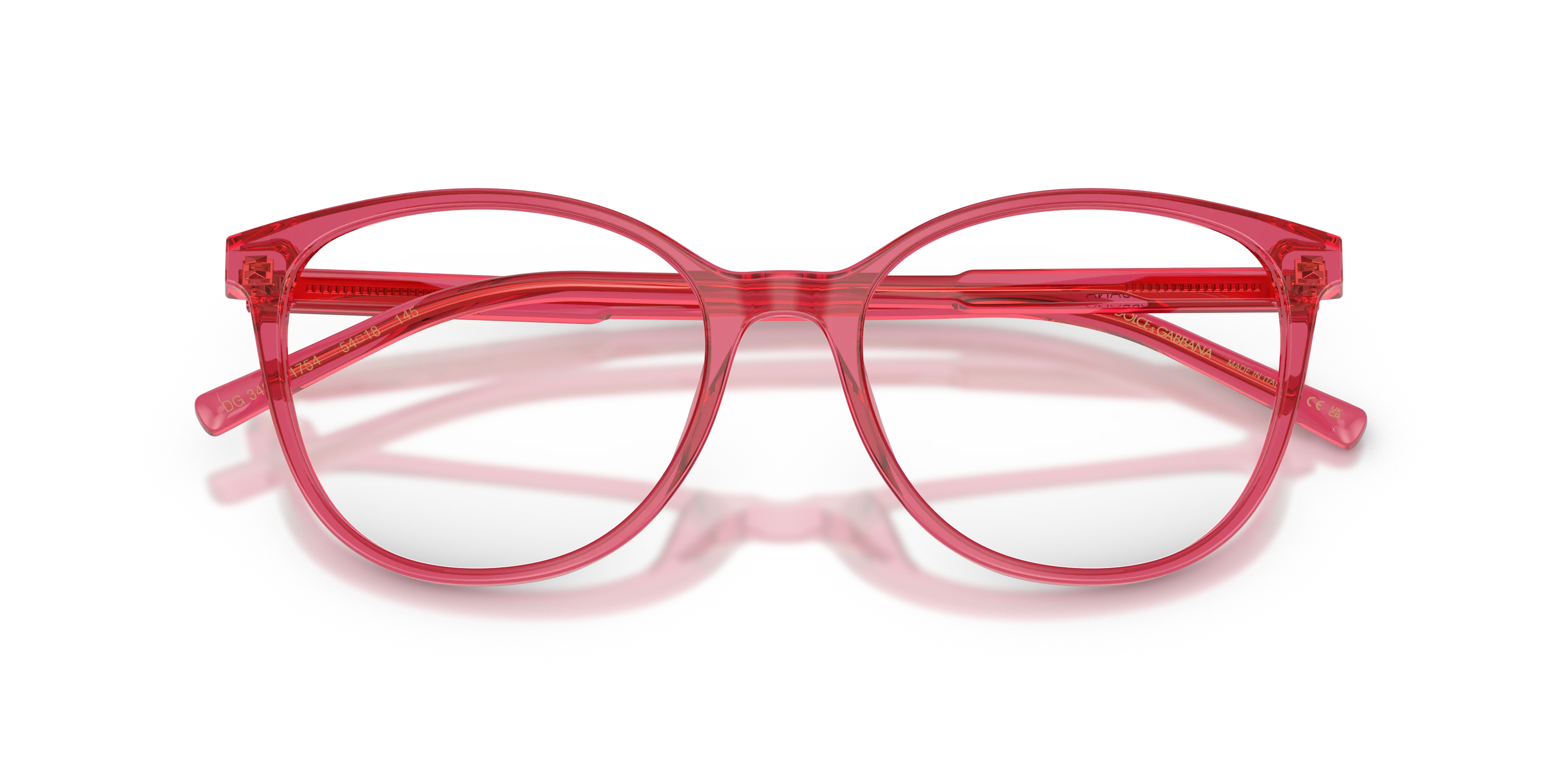 Dolce & Gabbana DG3425 1754 Montature da vista Acetato Viola Trasparente Farfalla Normale - immagine 2