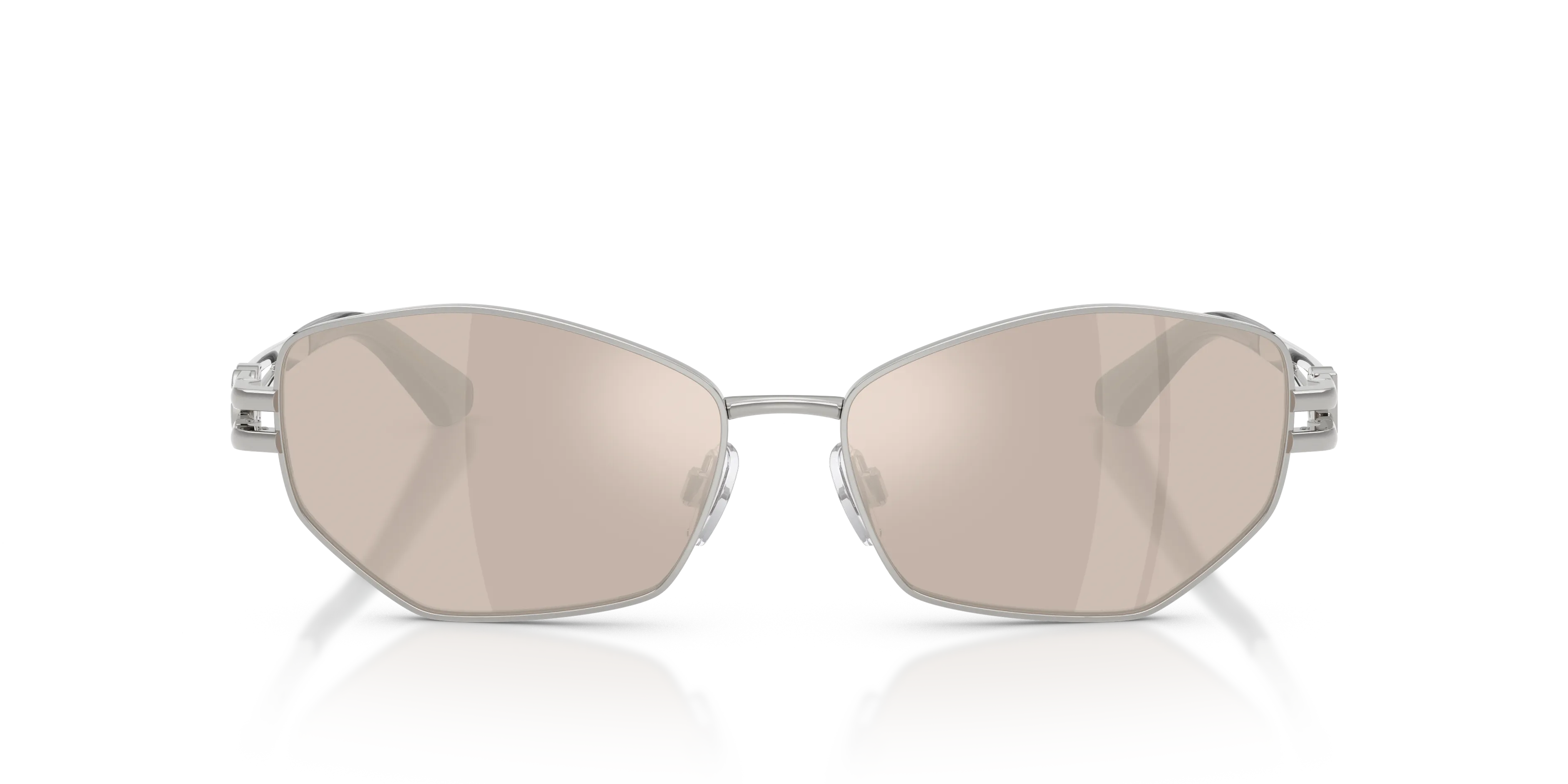 Dolce & Gabbana DG2338 05/0V Occhiali da sole Metallo Argento Marrone Farfalla Specchiate - immagine 3