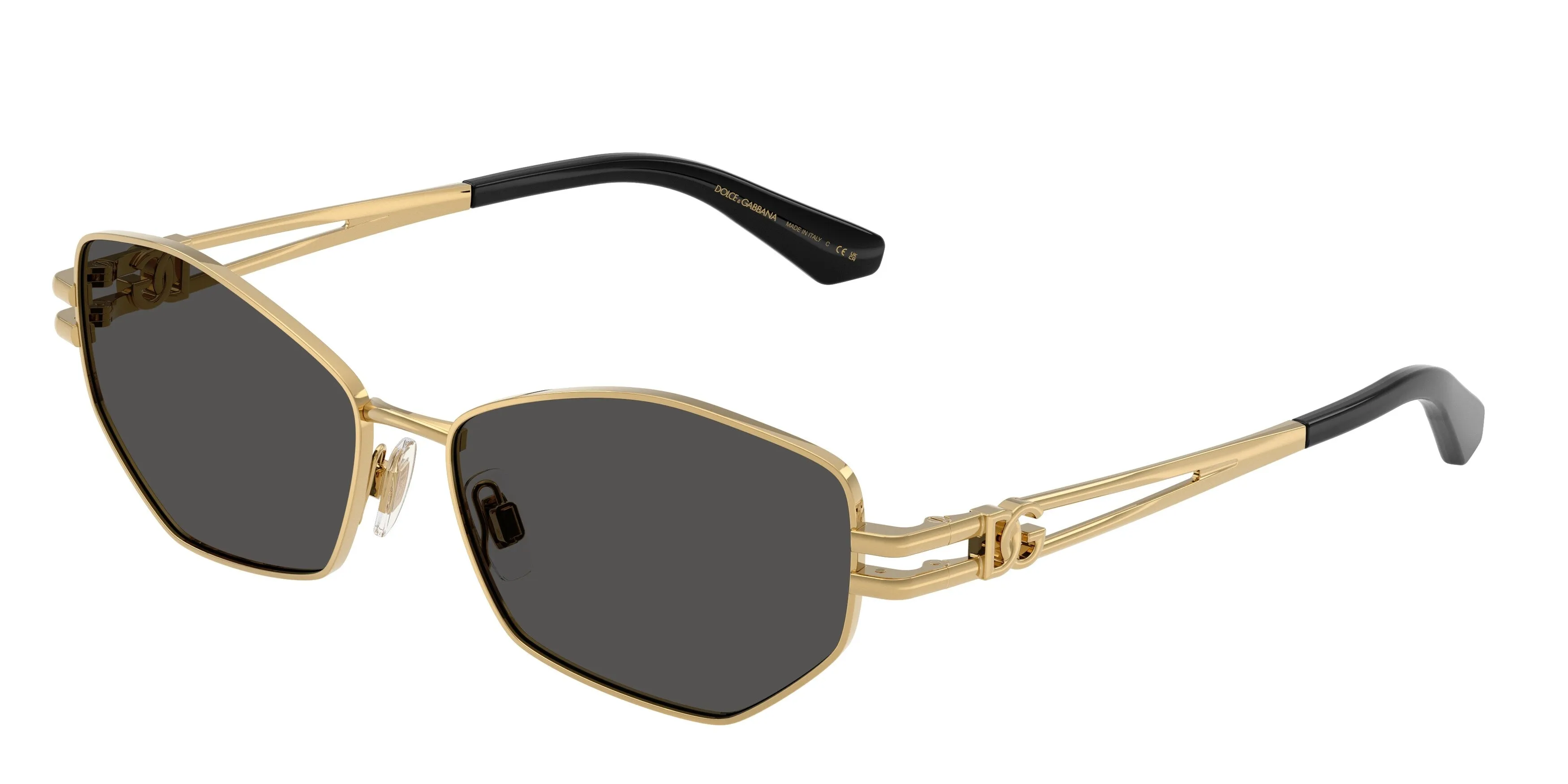 Dolce & Gabbana DG2338 02/87 Occhiali da sole Metallo Oro Grigio Farfalla Normale - immagine 1