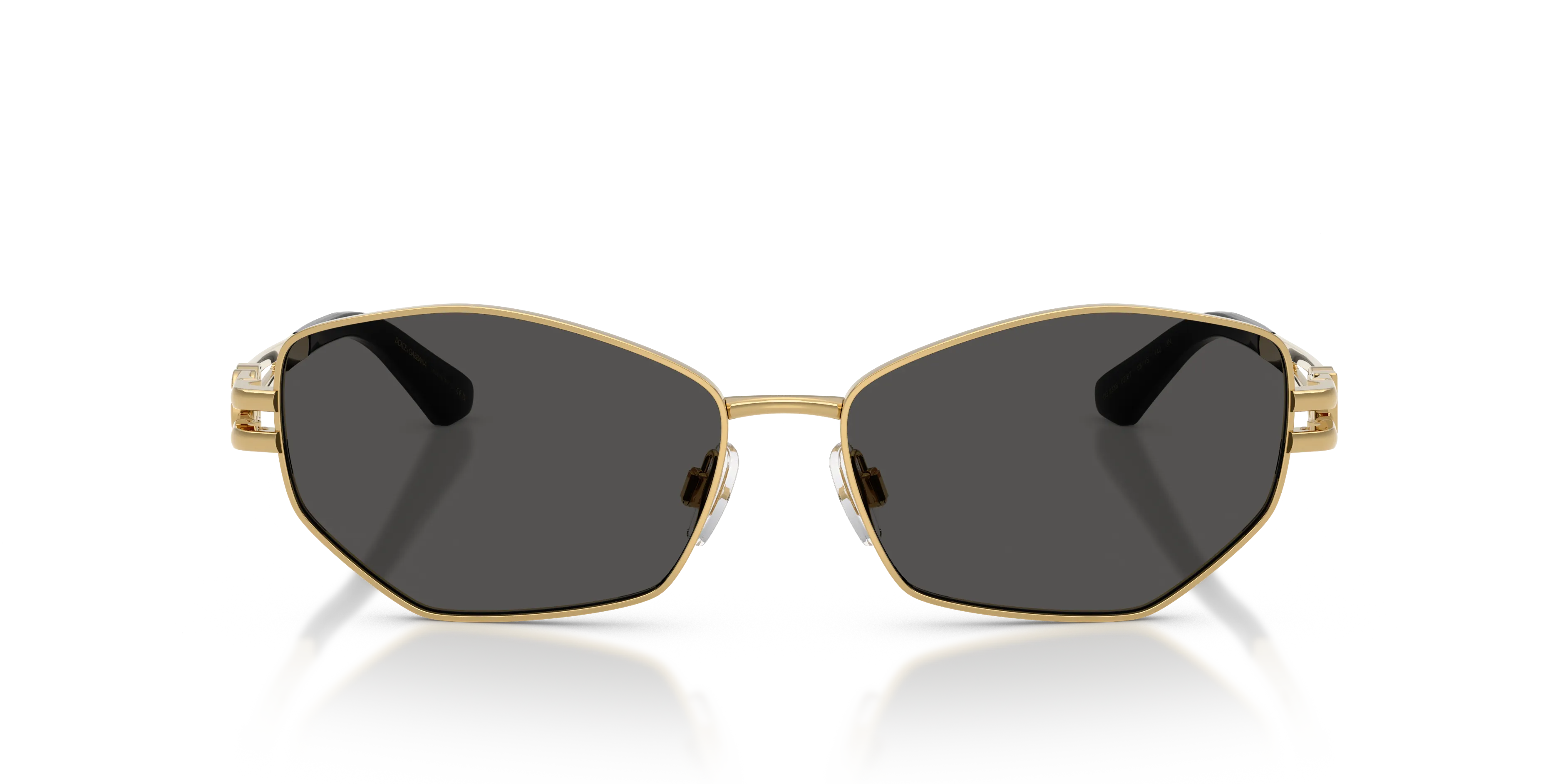 Dolce & Gabbana DG2338 02/87 Occhiali da sole Metallo Oro Grigio Farfalla Normale - immagine 3