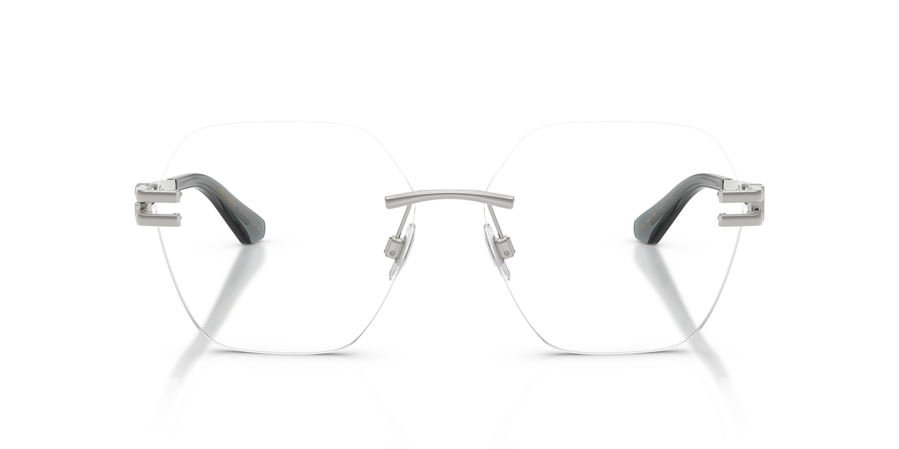 Dolce & Gabbana DG1369 05 Montature da vista Metallo Argento Trasparente Farfalla Normale - immagine 3