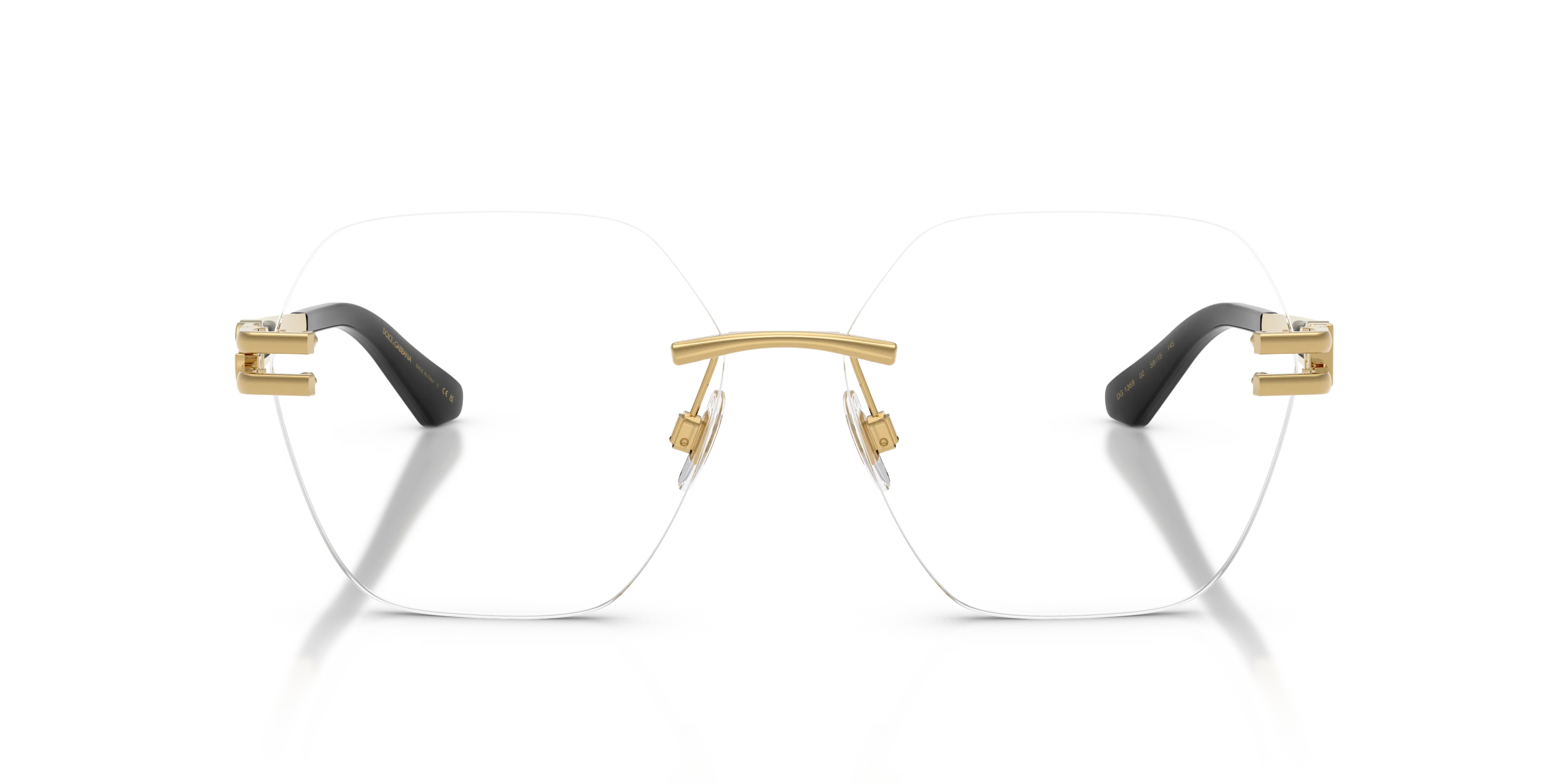 Dolce & Gabbana DG1369 02 Montature da vista Metallo Oro Trasparente Farfalla Normale - immagine 3