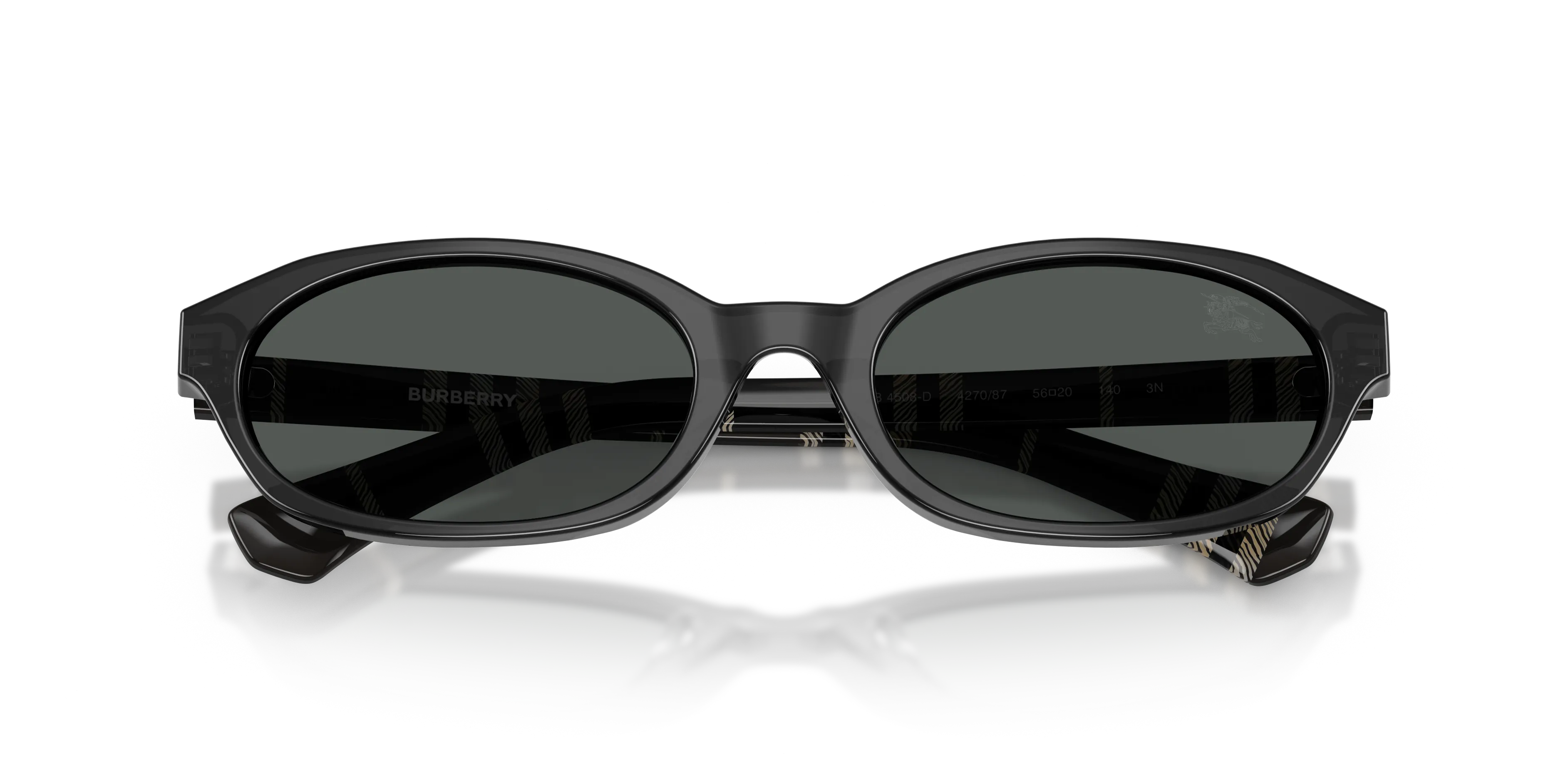 Burberry BE4508D 427087 Occhiali da sole Acetato Grigio Grigio Rotonda Normale - immagine 2