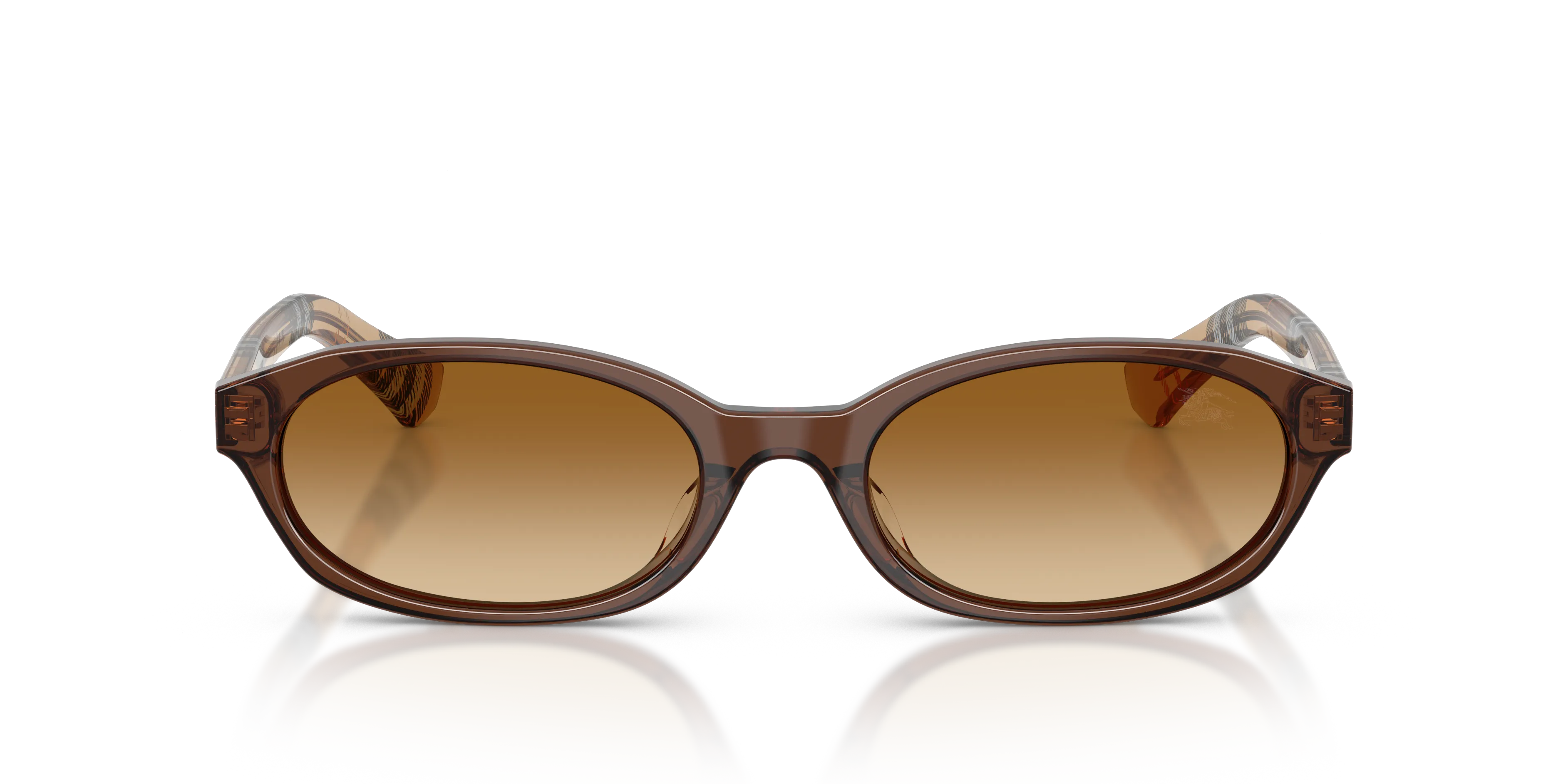 Burberry BE4508D 424313 Occhiali da sole Acetato Marrone Marrone Rotonda Normale Sfumato - immagine 3