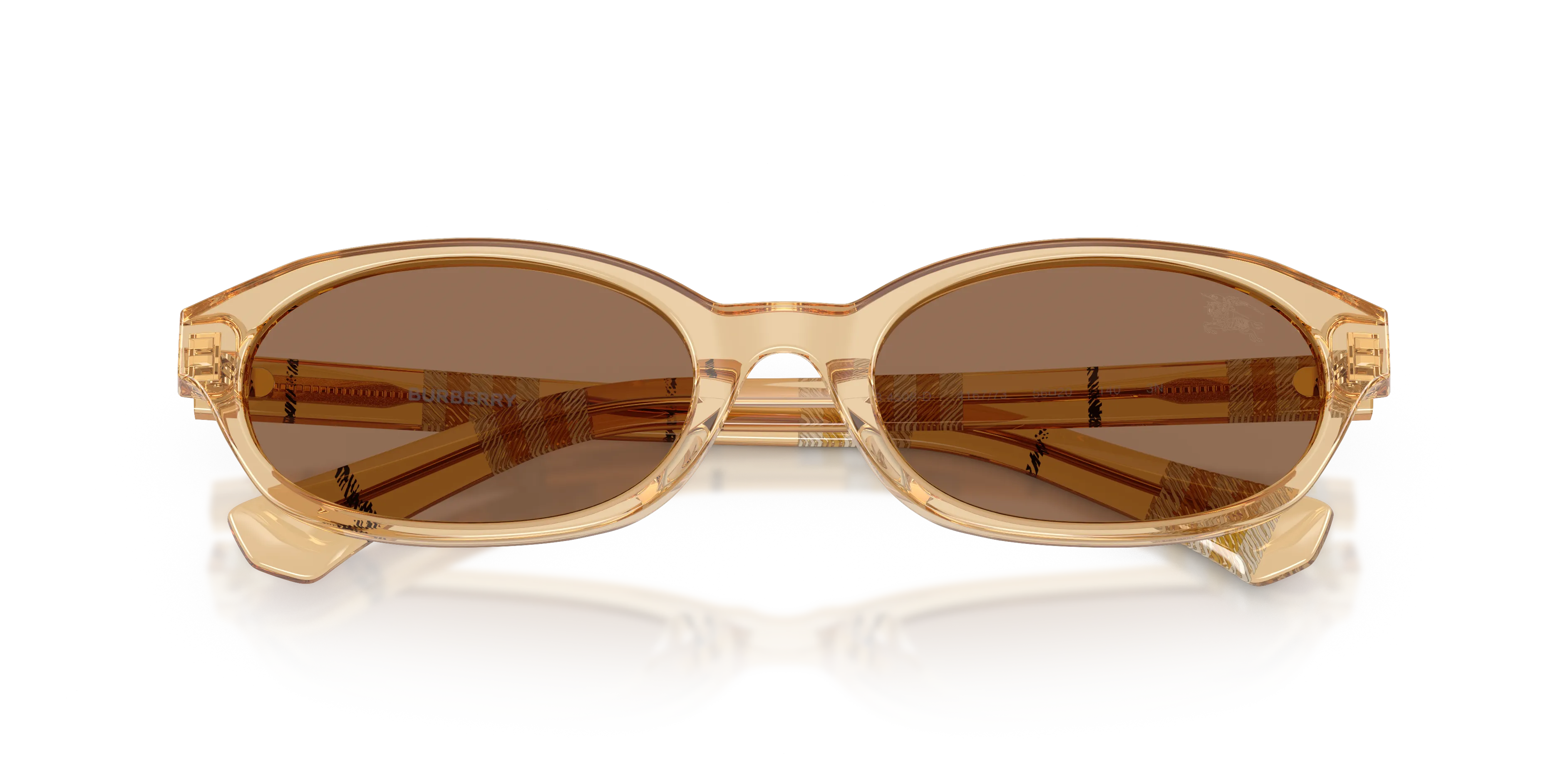 Burberry BE4508D 416773 Occhiali da sole Acetato Giallo Marrone Rotonda Normale - immagine 2