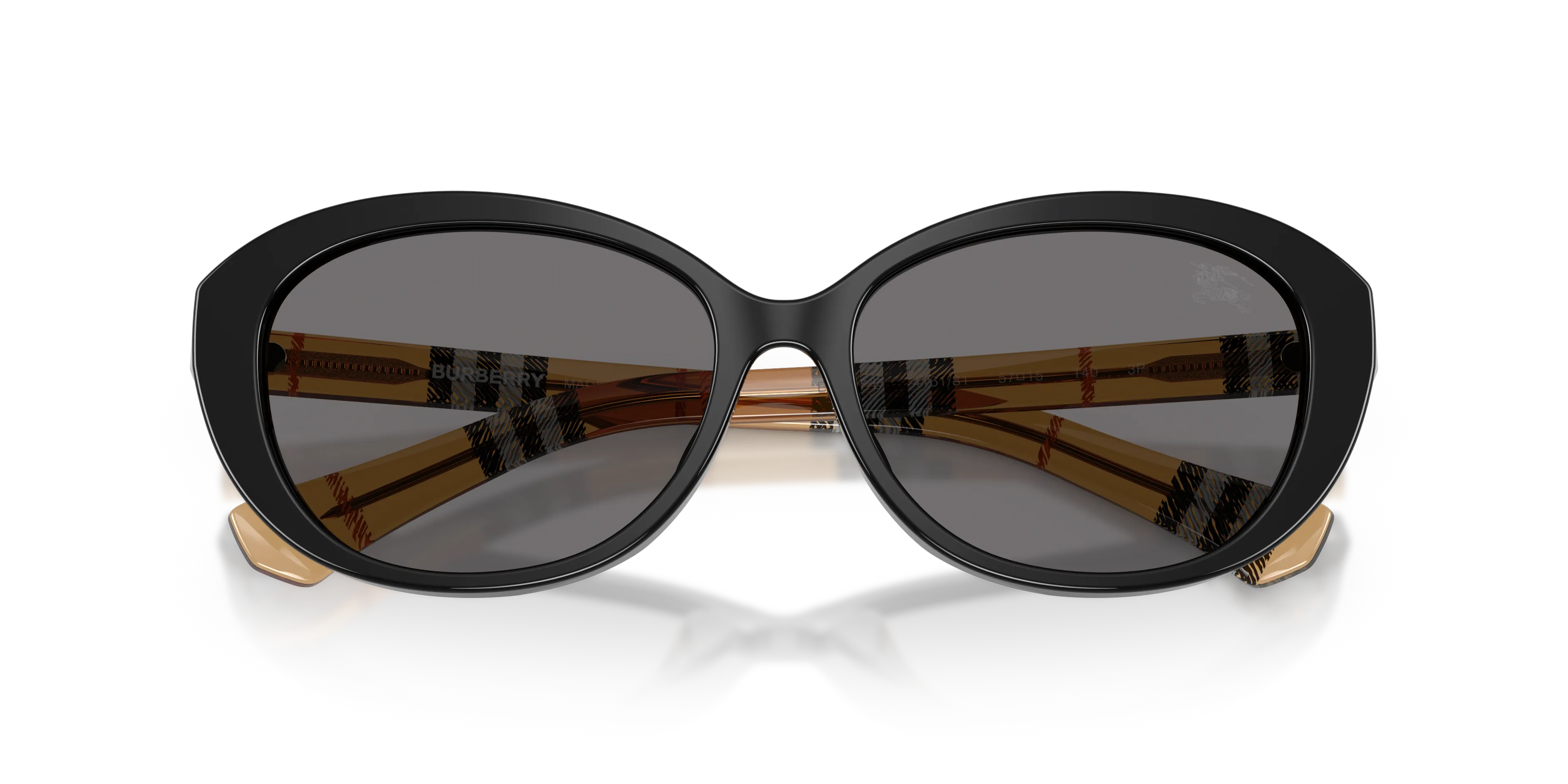 Burberry BE4507D 416181 Occhiali da sole Acetato Nero Grigio Pillow Polarizzata - immagine 2