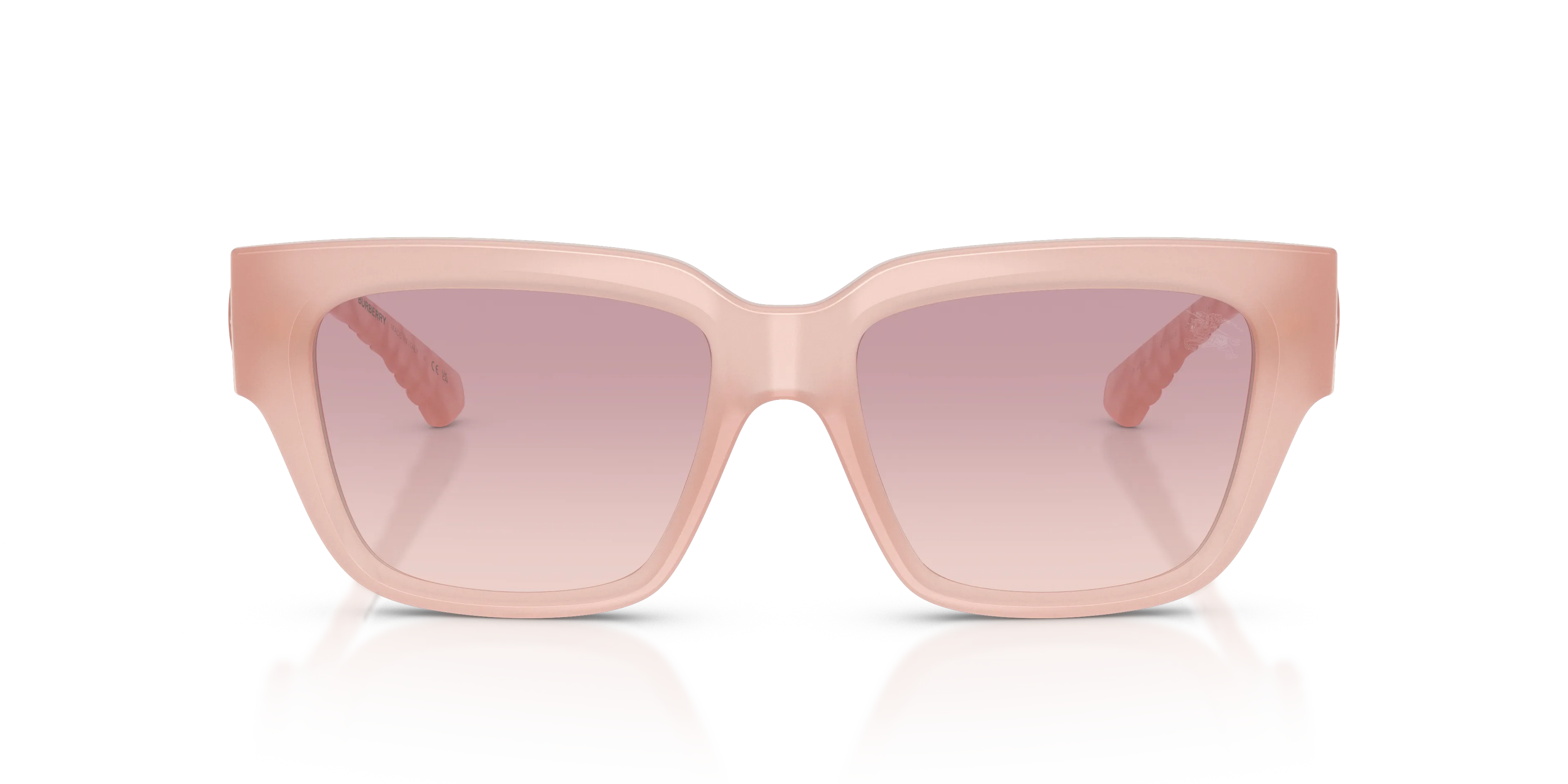 Burberry BE4506U 426768 Occhiali da sole Iniettato Rosa Marrone Squadrata Normale Sfumato - immagine 3