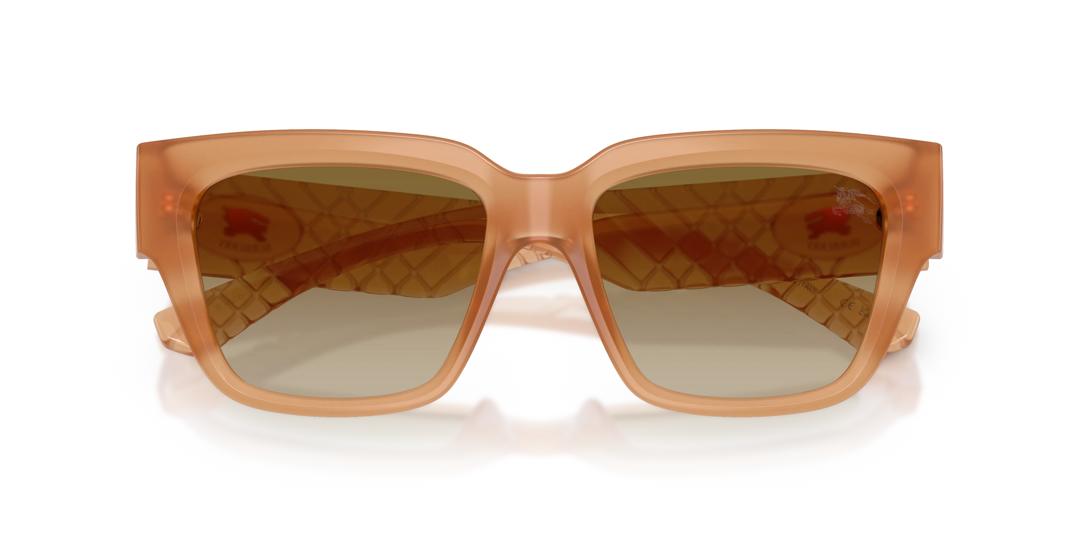 Burberry BE4506U 426613 Occhiali da sole Iniettato Beige Marrone Squadrata Normale Sfumato - immagine 2