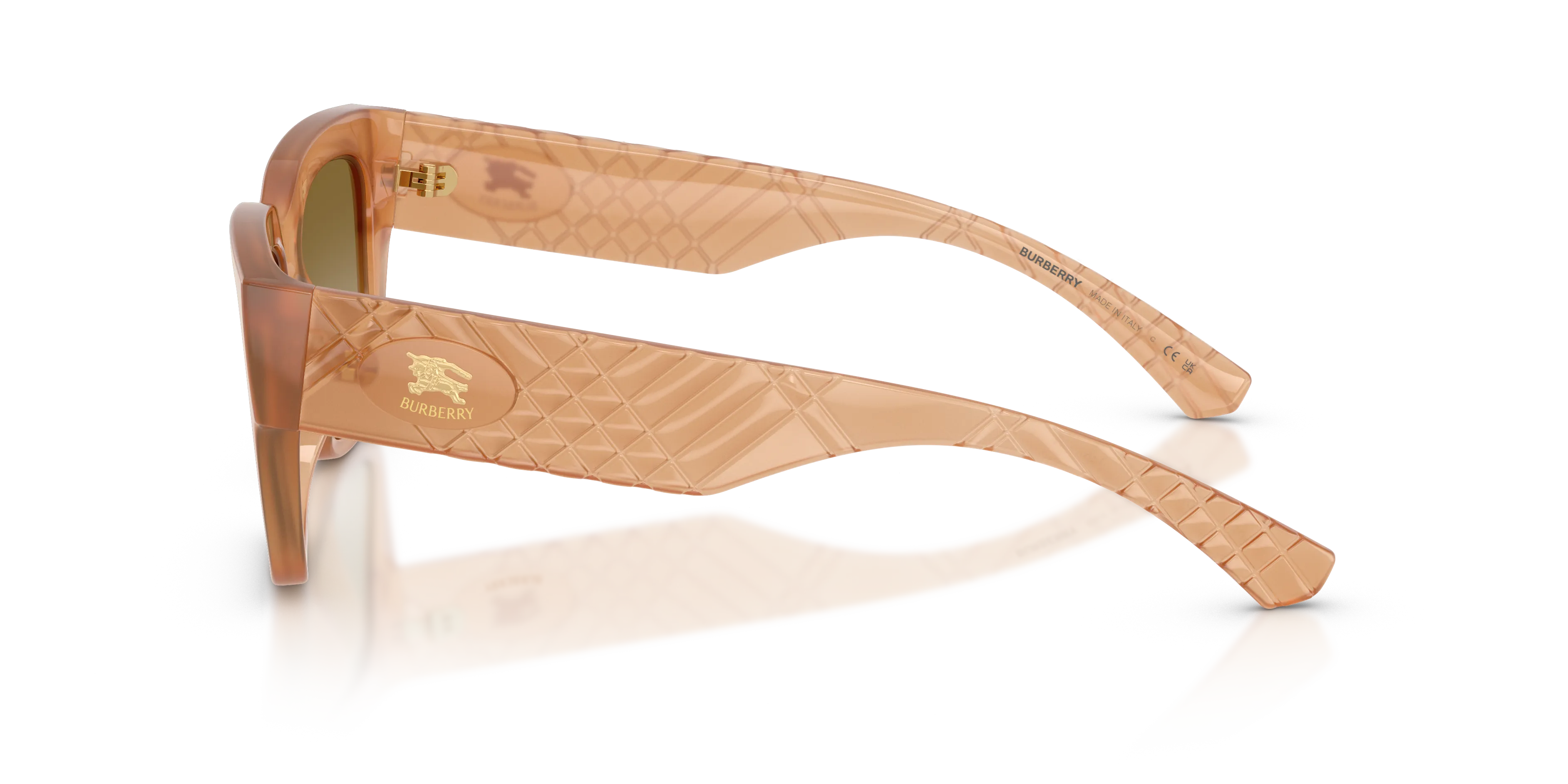 Burberry BE4506U 426613 Occhiali da sole Iniettato Beige Marrone Squadrata Normale Sfumato - immagine 4