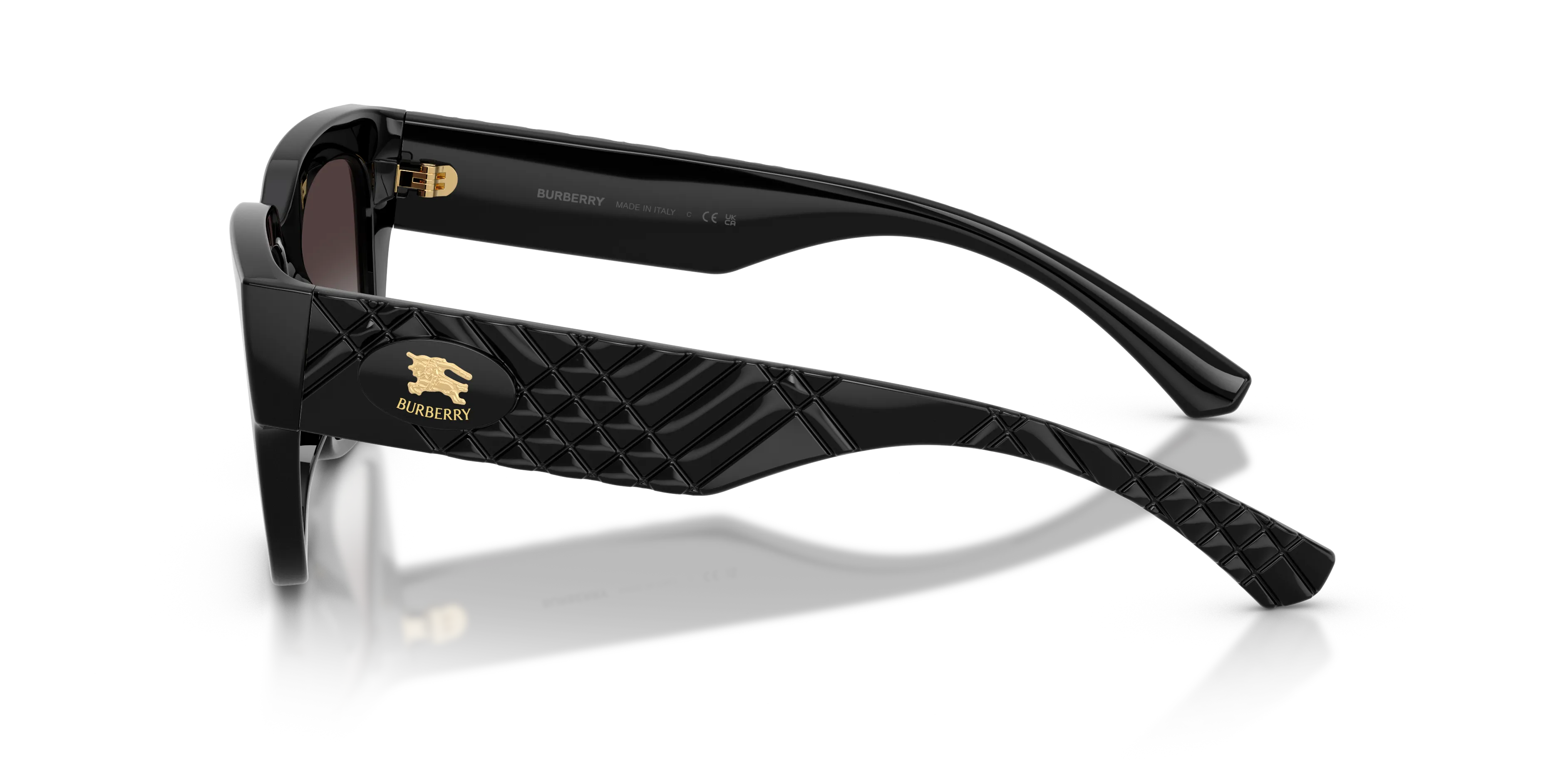 Burberry BE4506U 30018G Occhiali da sole Iniettato Nero Grigio Squadrata Normale Sfumato - immagine 4