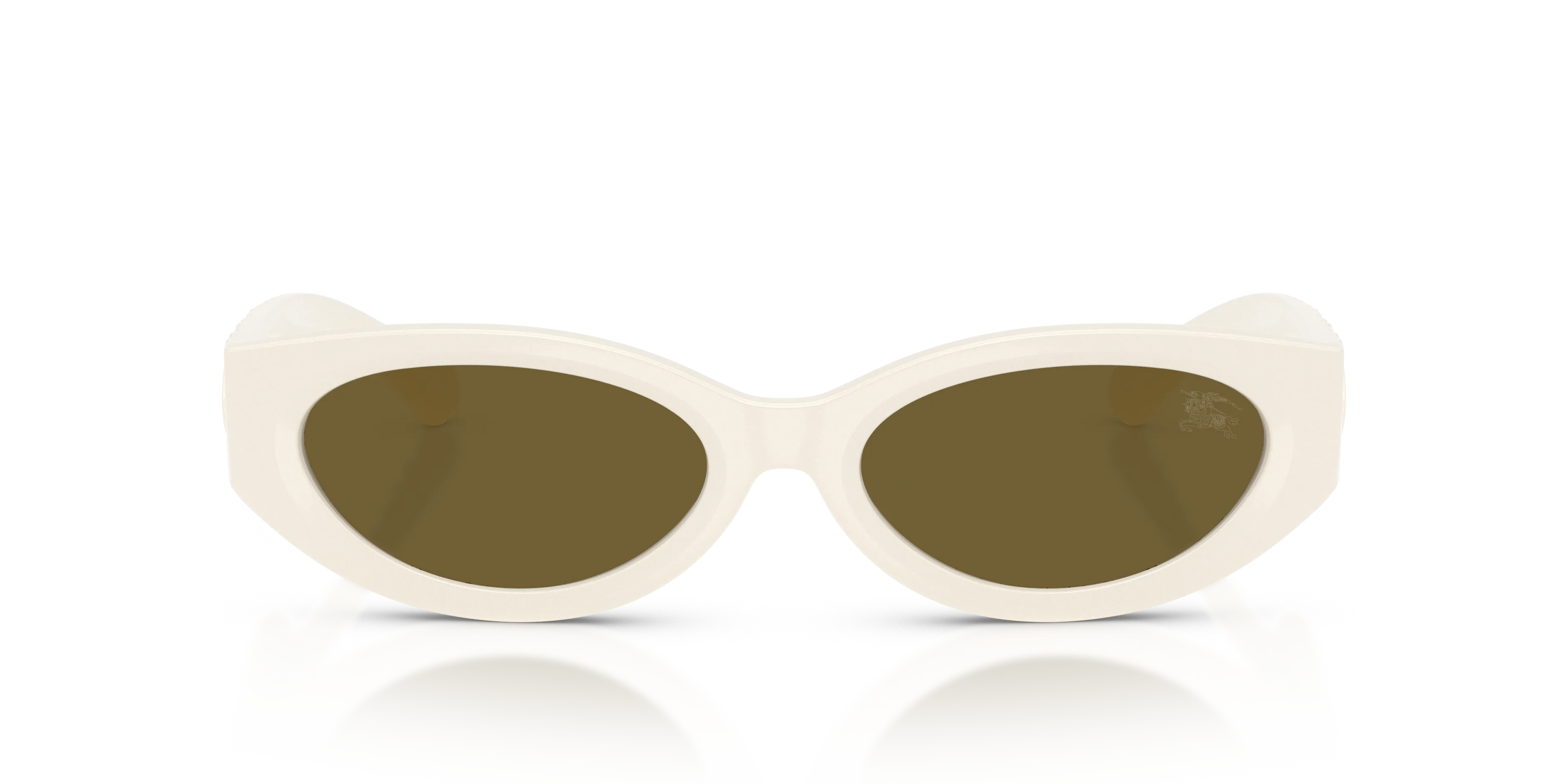Burberry BE4505U 421873 Occhiali da sole Iniettato Bianco Marrone Rotonda Normale - immagine 3