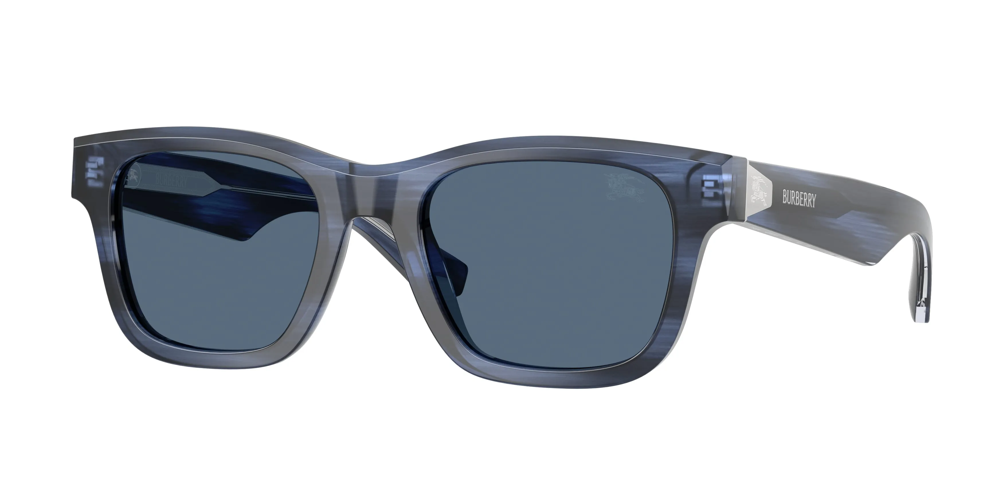 Burberry BE4504 425580 Occhiali da sole Acetato Blu Blu Squadrata Normale - immagine 1