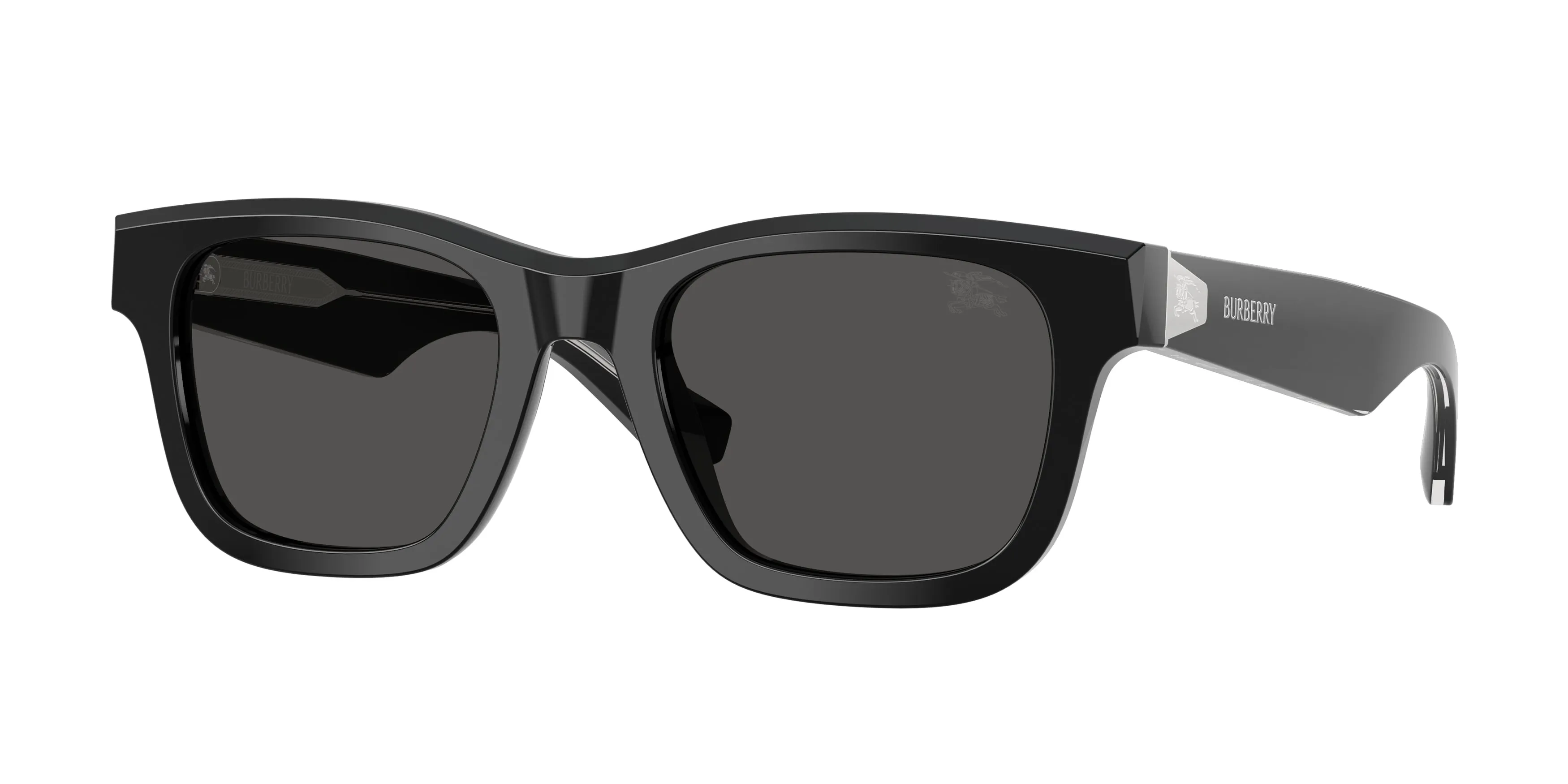 Burberry BE4504 420687 Occhiali da sole Acetato Nero Grigio Squadrata Normale - immagine 1