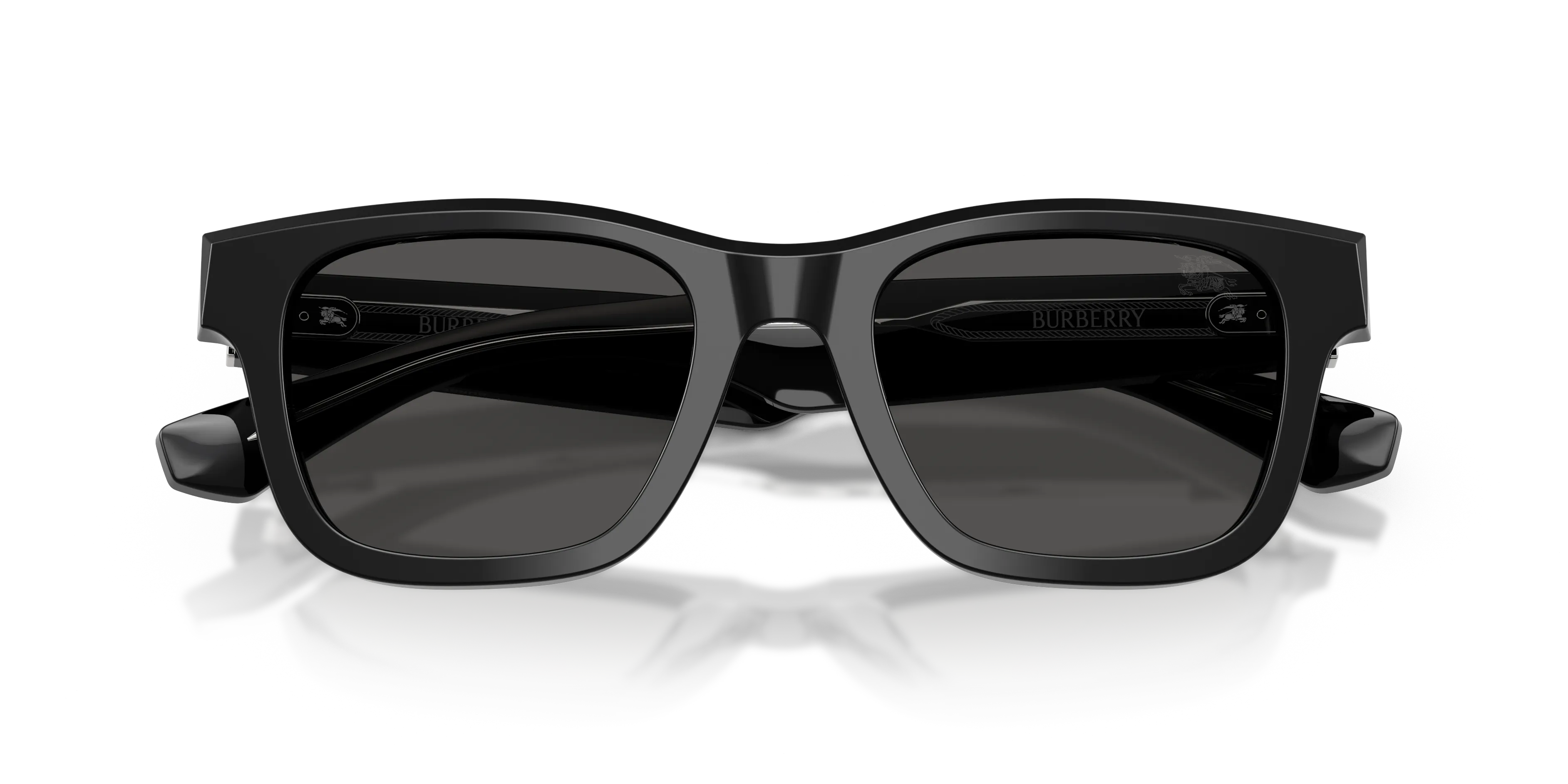 Burberry BE4504 420687 Occhiali da sole Acetato Nero Grigio Squadrata Normale - immagine 2