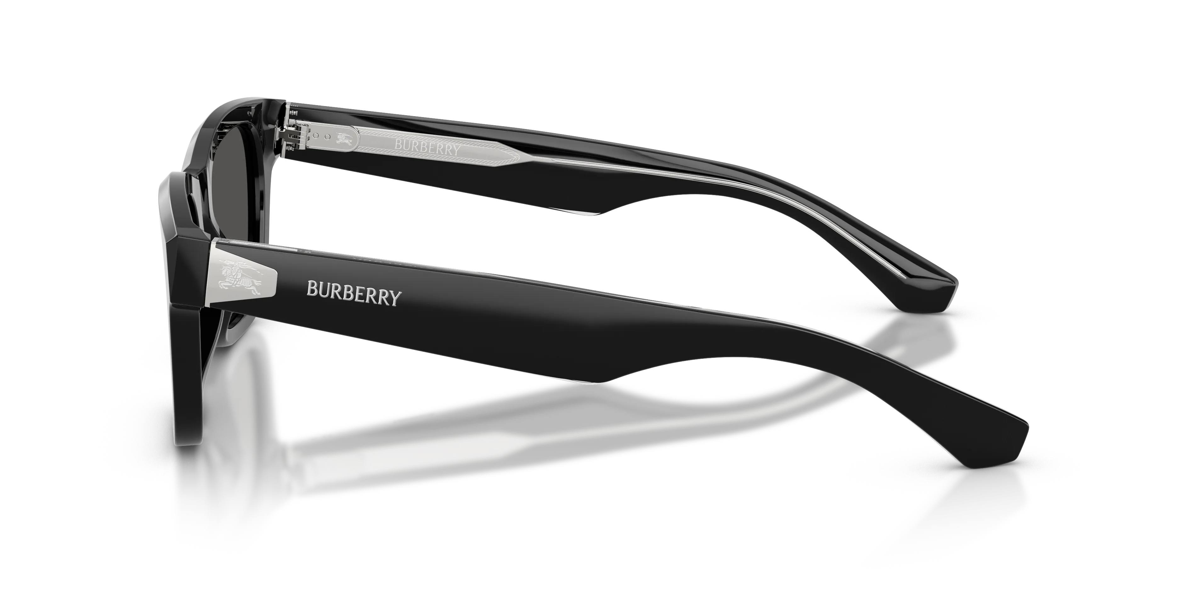 Burberry BE4504 420687 Occhiali da sole Acetato Nero Grigio Squadrata Normale - immagine 4
