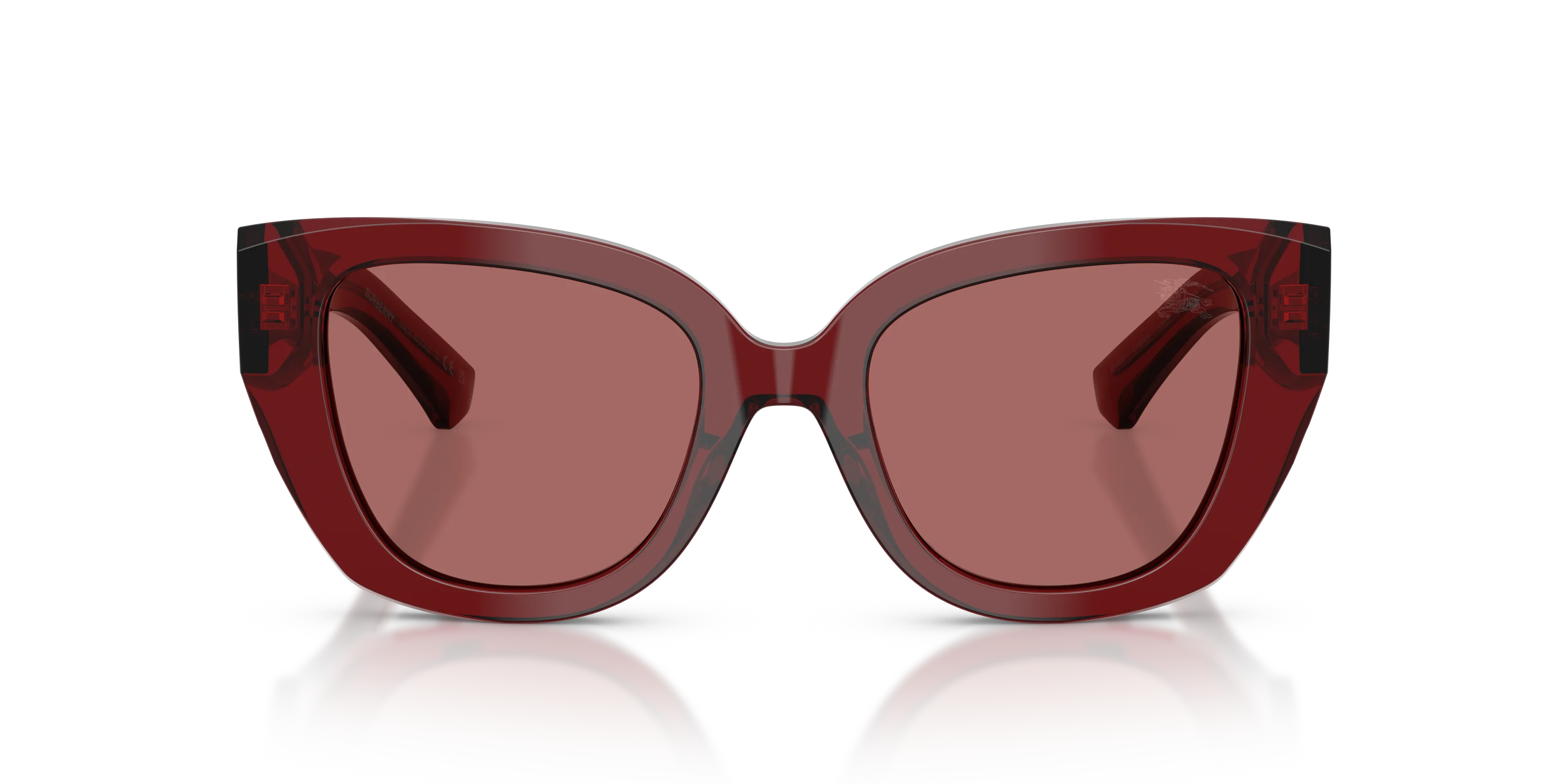 Burberry BE4503 419269 Occhiali da sole Acetato Rosso Viola Cat Eye Normale - immagine 3