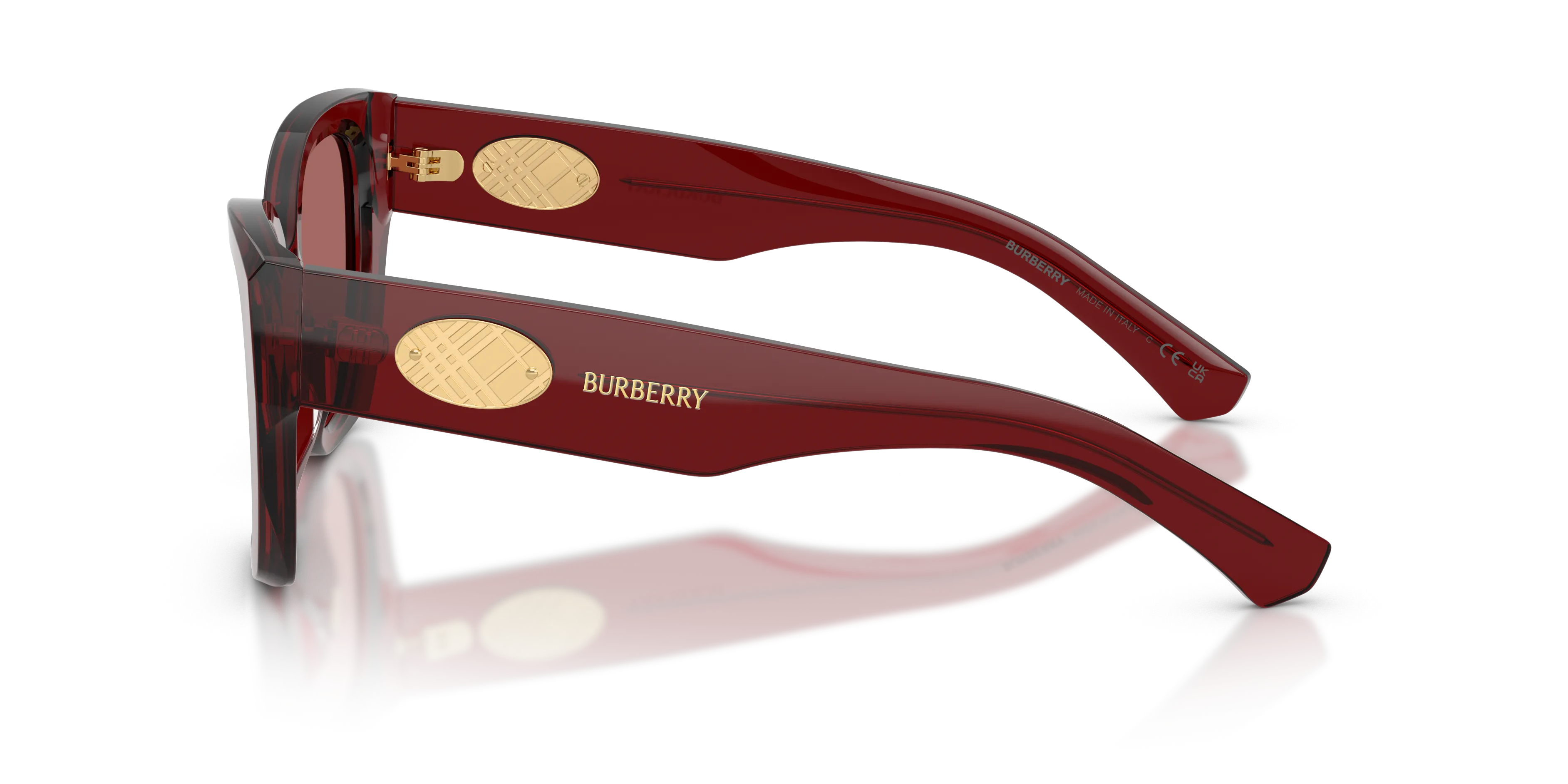Burberry BE4503 419269 Occhiali da sole Acetato Rosso Viola Cat Eye Normale - immagine 4