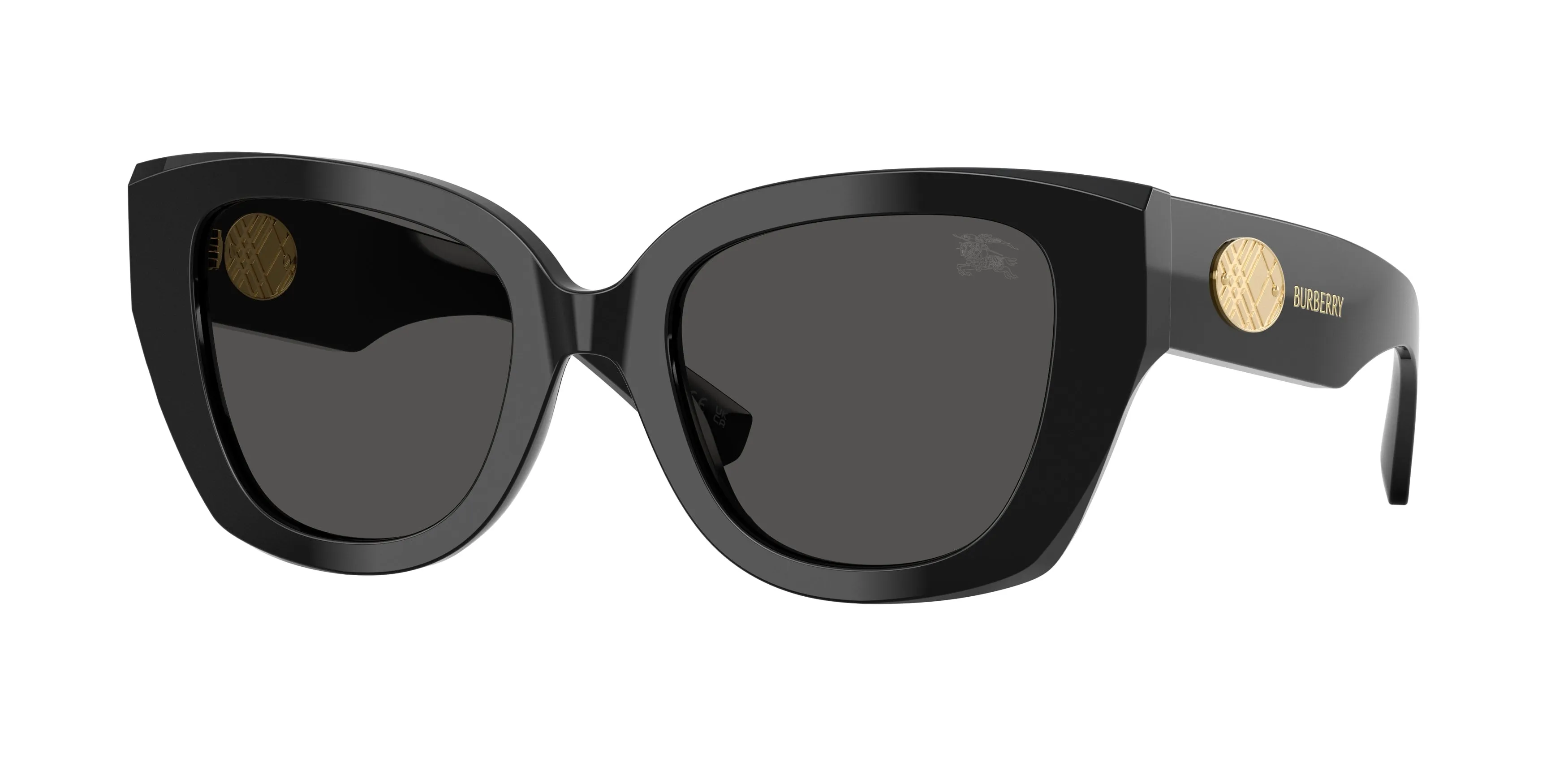 Burberry BE4503 300187 Occhiali da sole Acetato Nero Grigio Cat Eye Normale - immagine 1