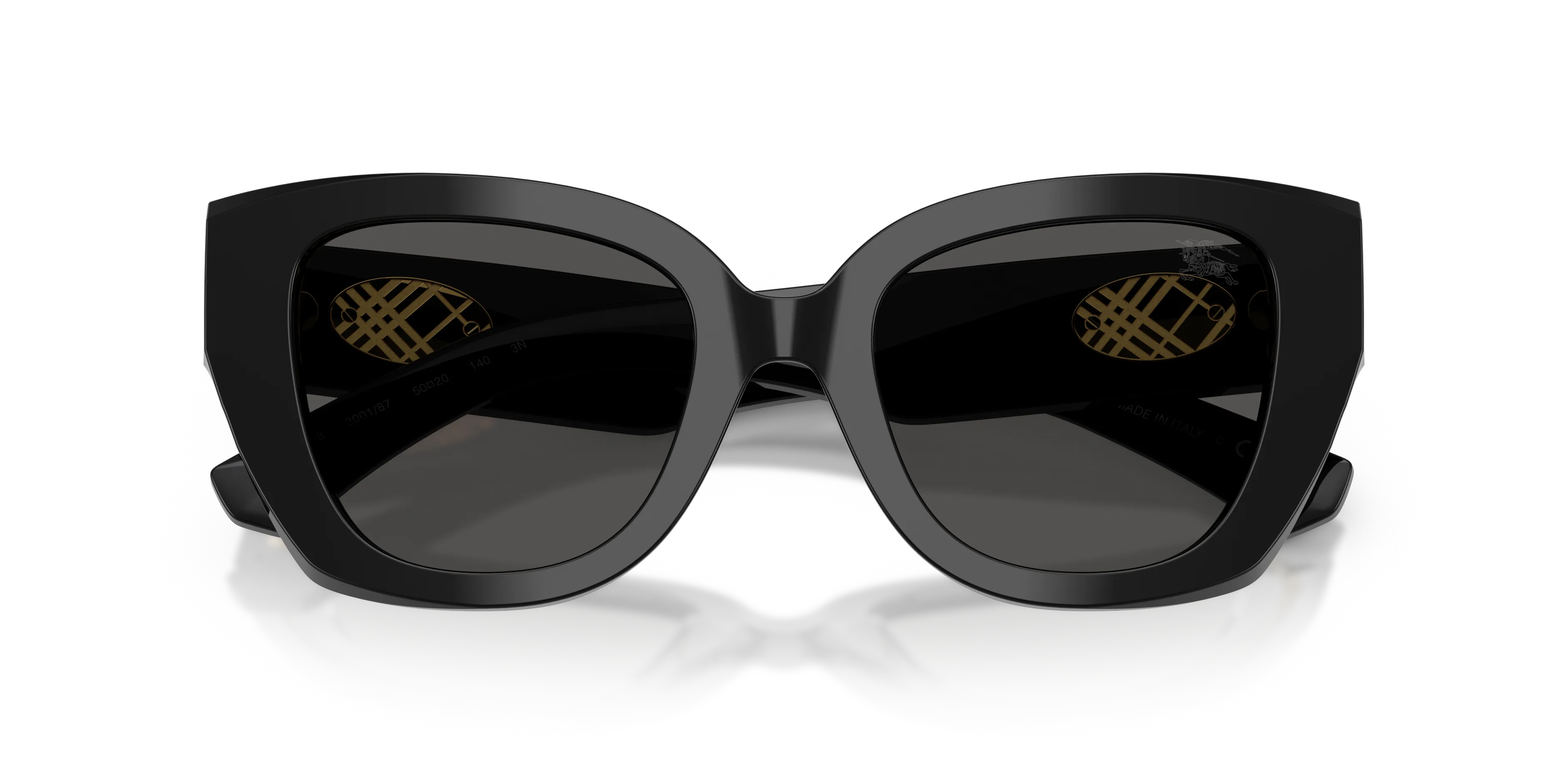 Burberry BE4503 300187 Occhiali da sole Acetato Nero Grigio Cat Eye Normale - immagine 2