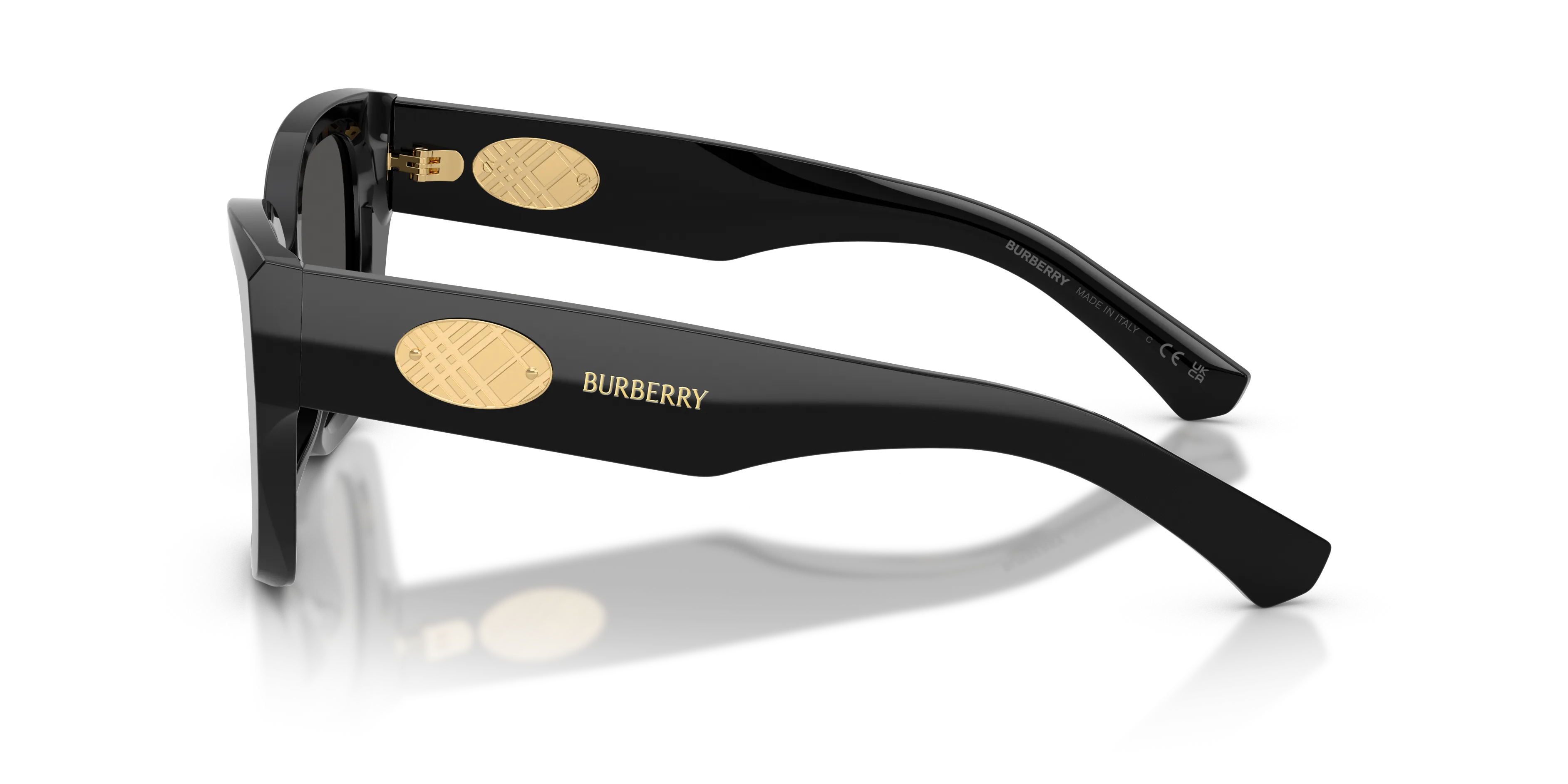 Burberry BE4503 300187 Occhiali da sole Acetato Nero Grigio Cat Eye Normale - immagine 4