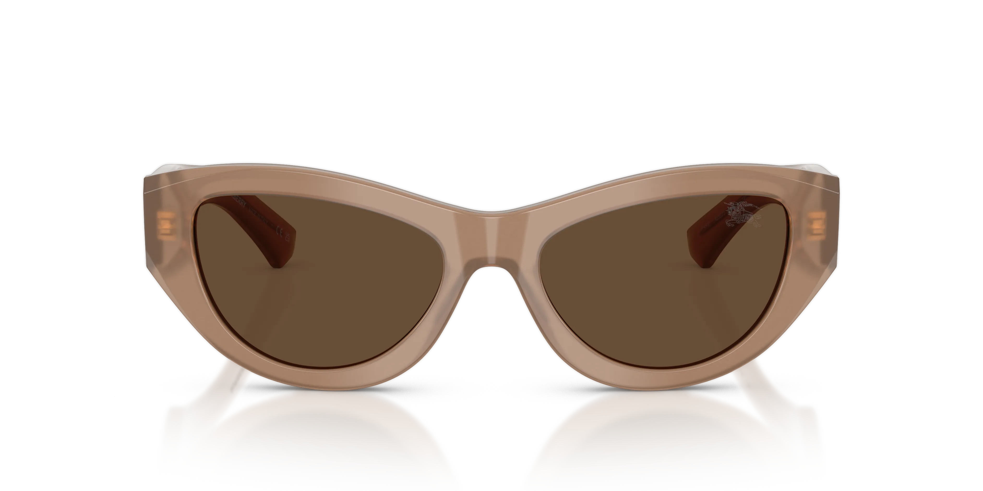 Burberry BE4502 425873 Occhiali da sole Acetato Beige Marrone Cat Eye Normale - immagine 3