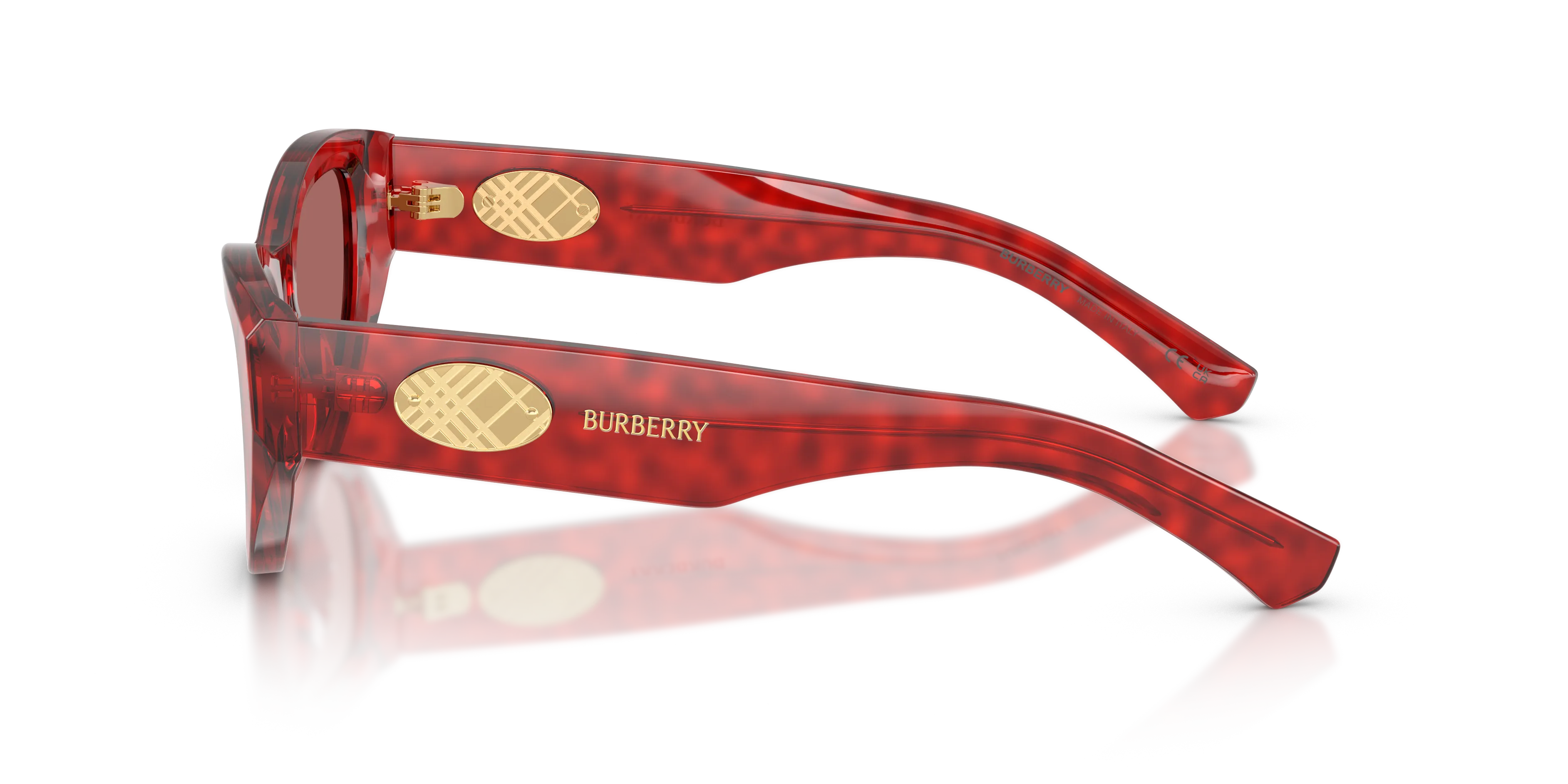Burberry BE4502 425769 Occhiali da sole Acetato Rosso Viola Cat Eye Normale - immagine 4