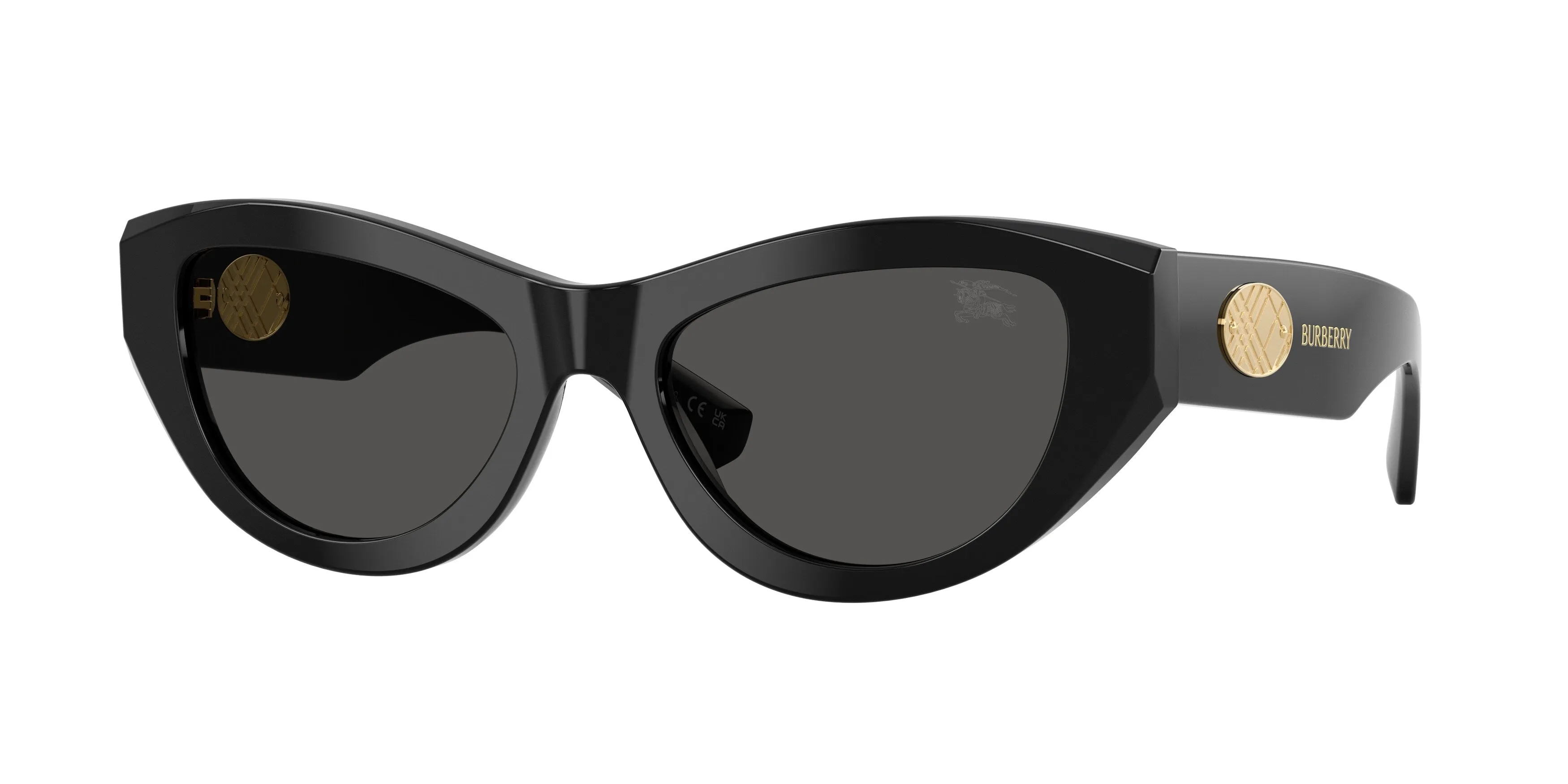 Burberry BE4502 300187 Occhiali da sole Acetato Nero Grigio Cat Eye Normale - immagine 1
