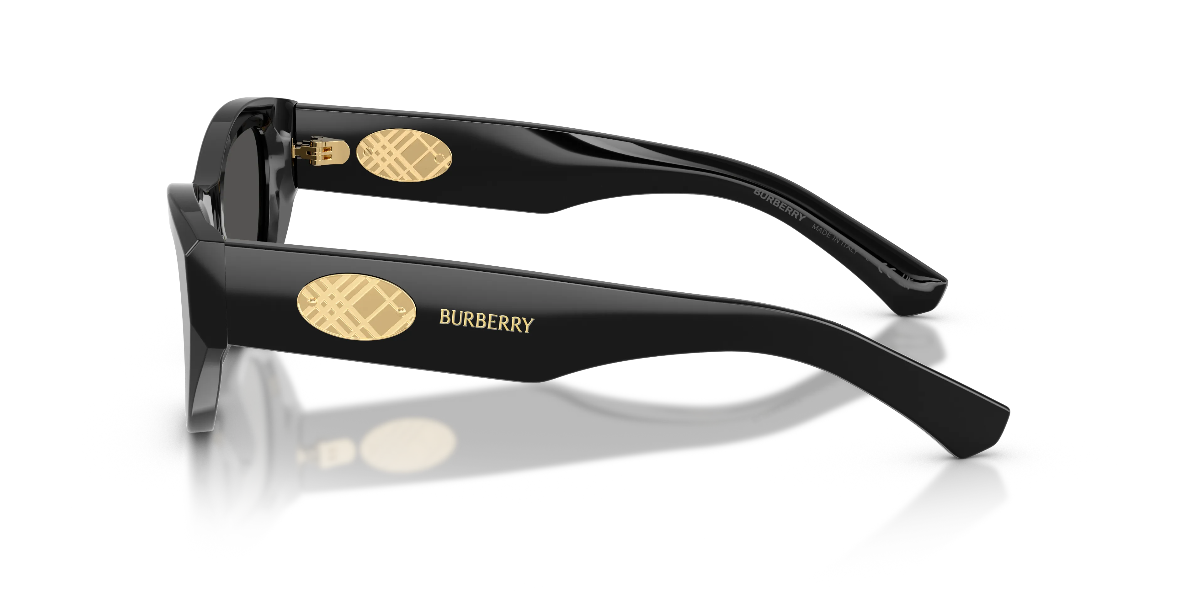 Burberry BE4502 300187 Occhiali da sole Acetato Nero Grigio Cat Eye Normale - immagine 4