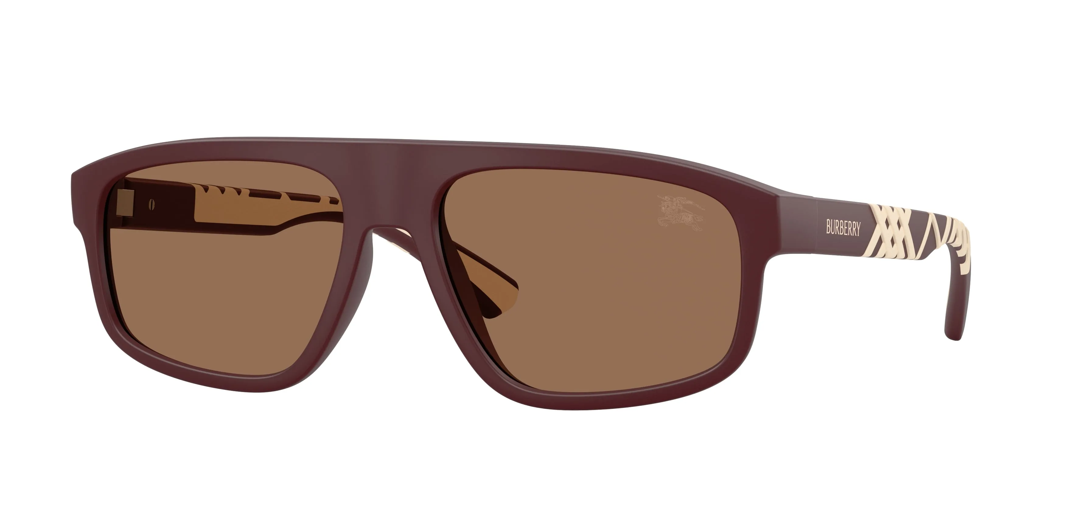 Burberry BE4501U 426273 Occhiali da sole Iniettato Rosso Marrone Squadrata Normale - immagine 1