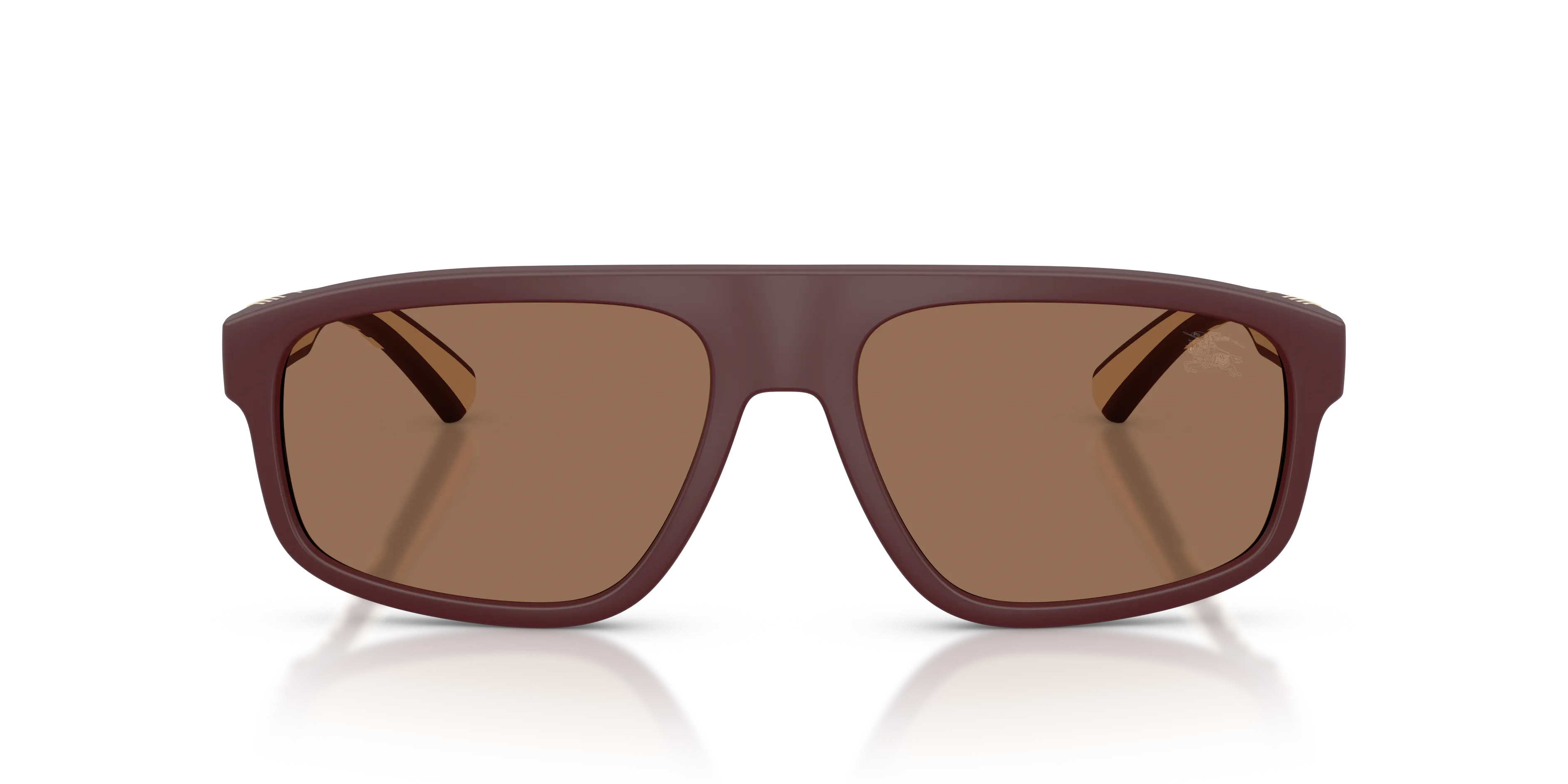 Burberry BE4501U 426273 Occhiali da sole Iniettato Rosso Marrone Squadrata Normale - immagine 3