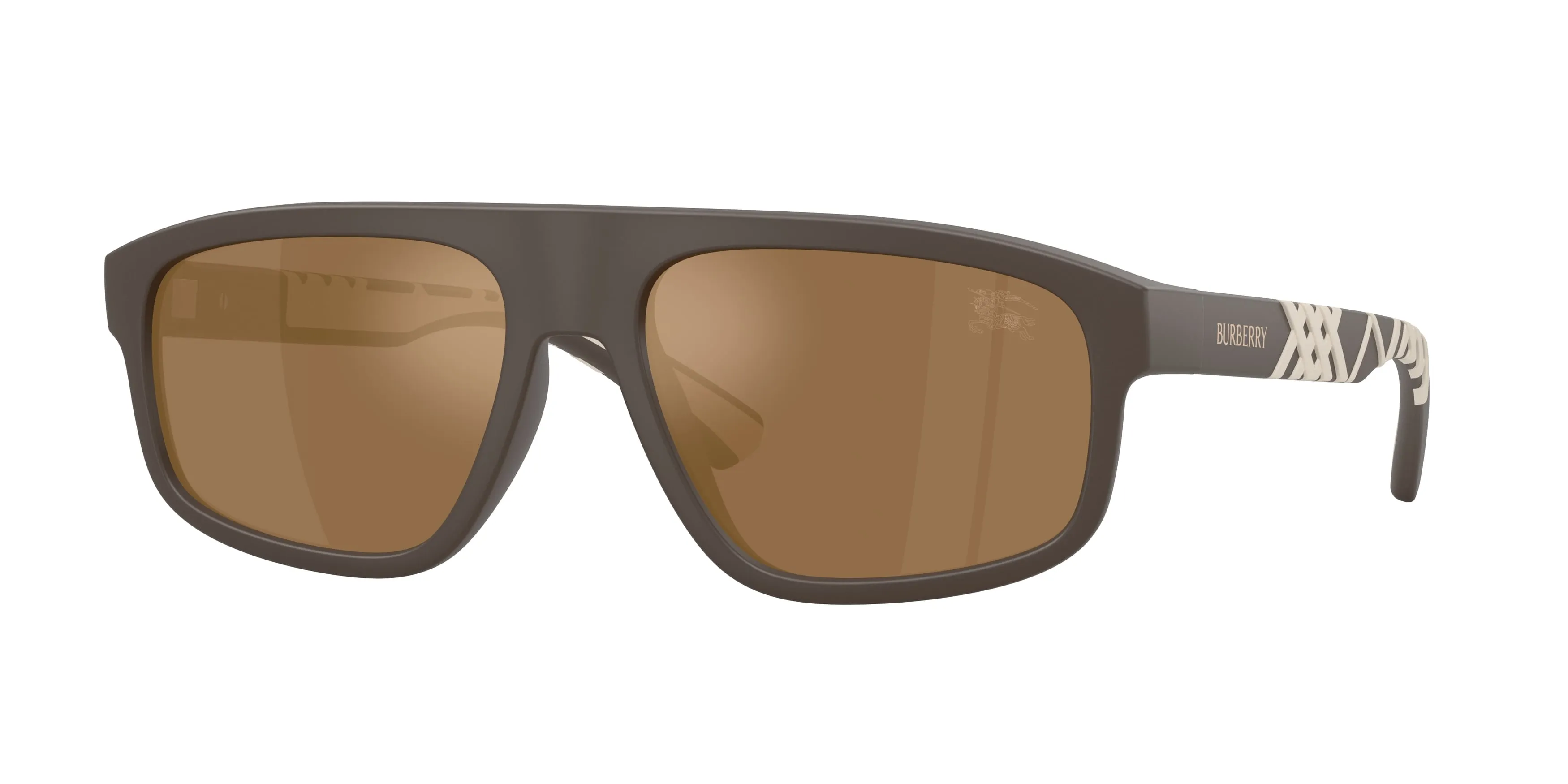 Burberry BE4501U 4234F9 Occhiali da sole Iniettato Marrone Marrone Squadrata Specchiate - immagine 1