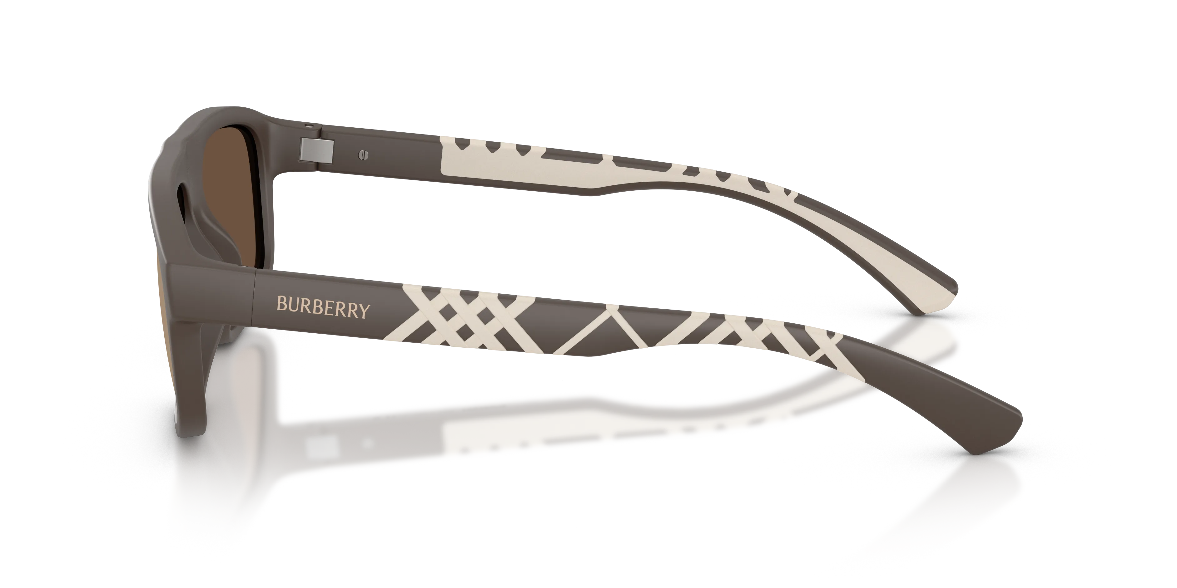 Burberry BE4501U 4234F9 Occhiali da sole Iniettato Marrone Marrone Squadrata Specchiate - immagine 4