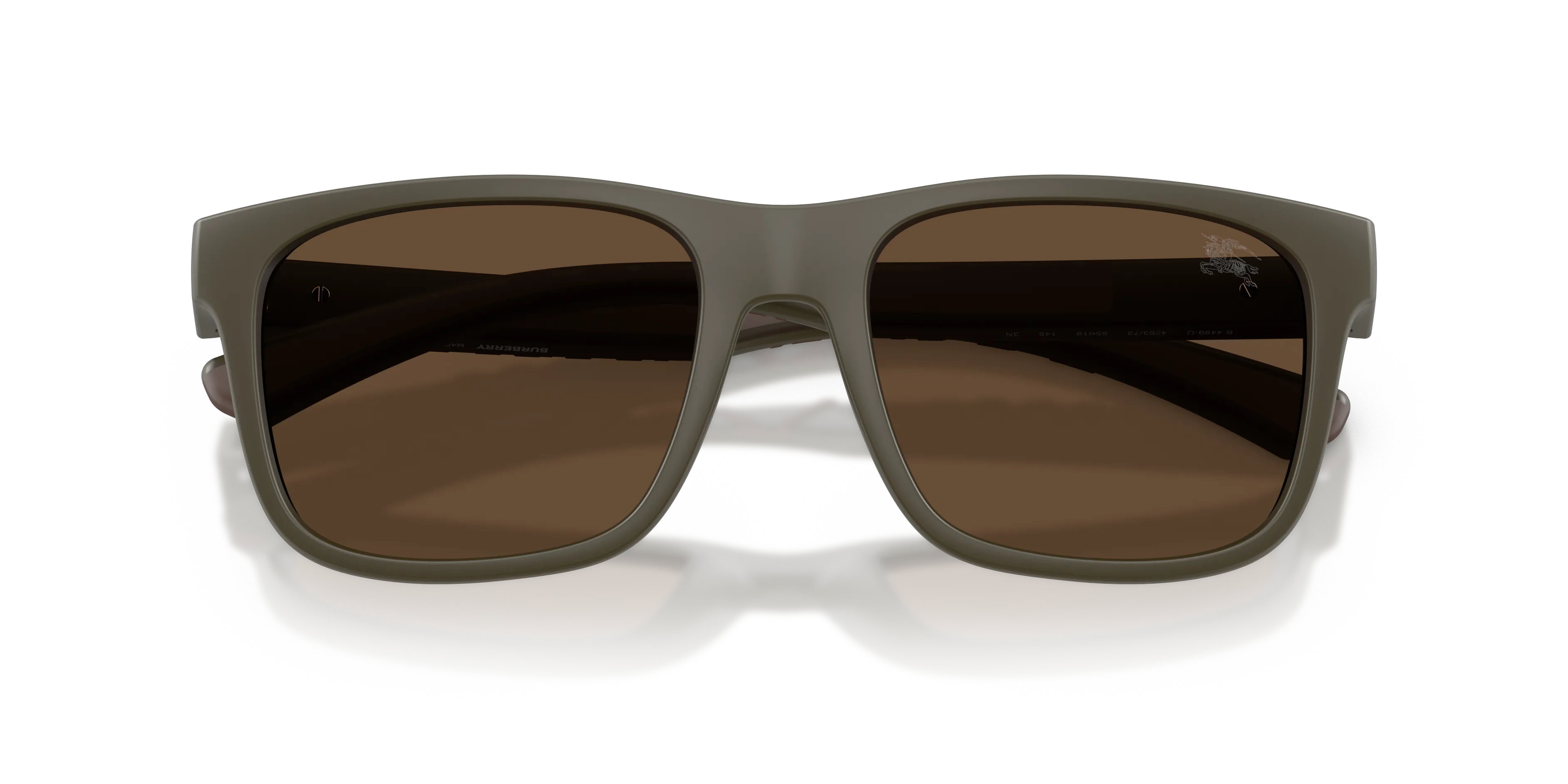 Burberry BE4499U 426373 Occhiali da sole Iniettato Verde Marrone Squadrata Normale - immagine 2